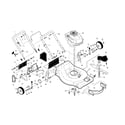 Craftsman 917376052 engine/housing/handle diagram