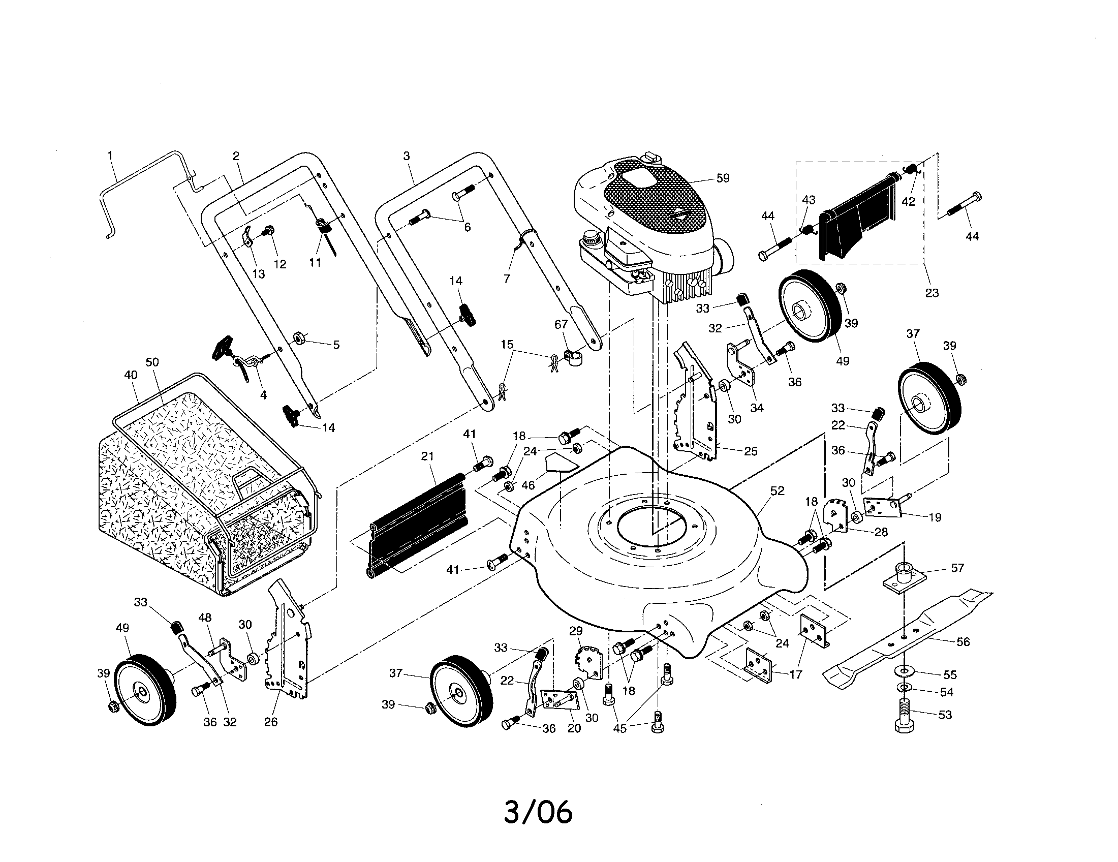 Craftsman Push Lawn Mower Model 917 Parts Diagram