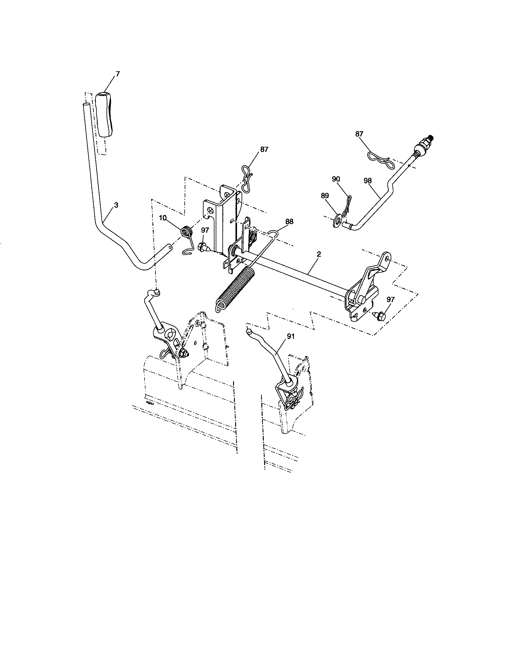 Craftsman 917276600 lift assembly diagram