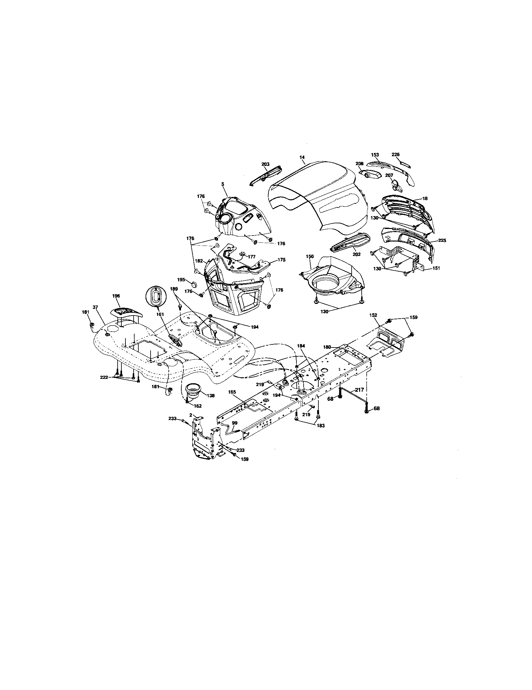 Craftsman 917276800 chassis assembly diagram