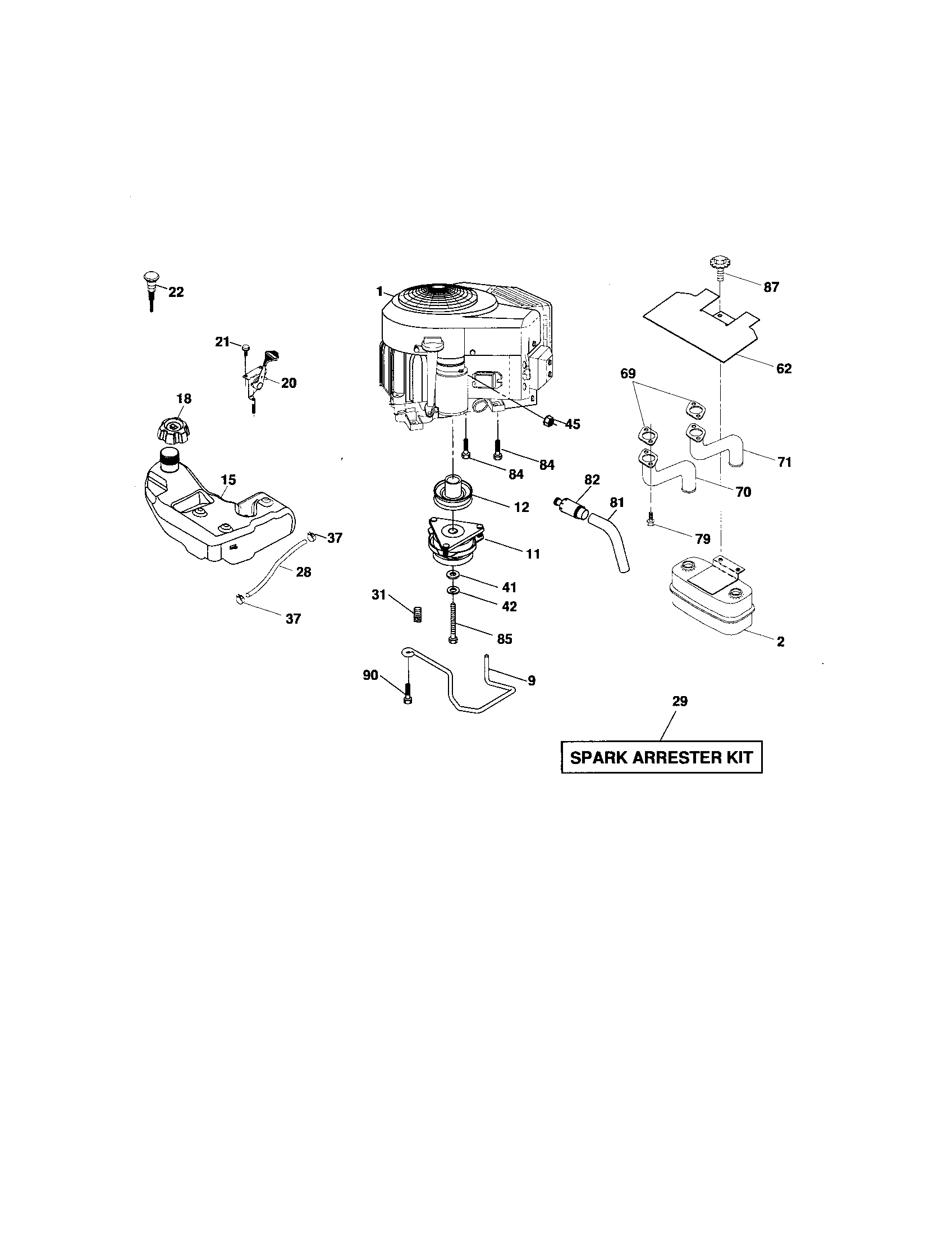 Craftsman 917276800 engine diagram