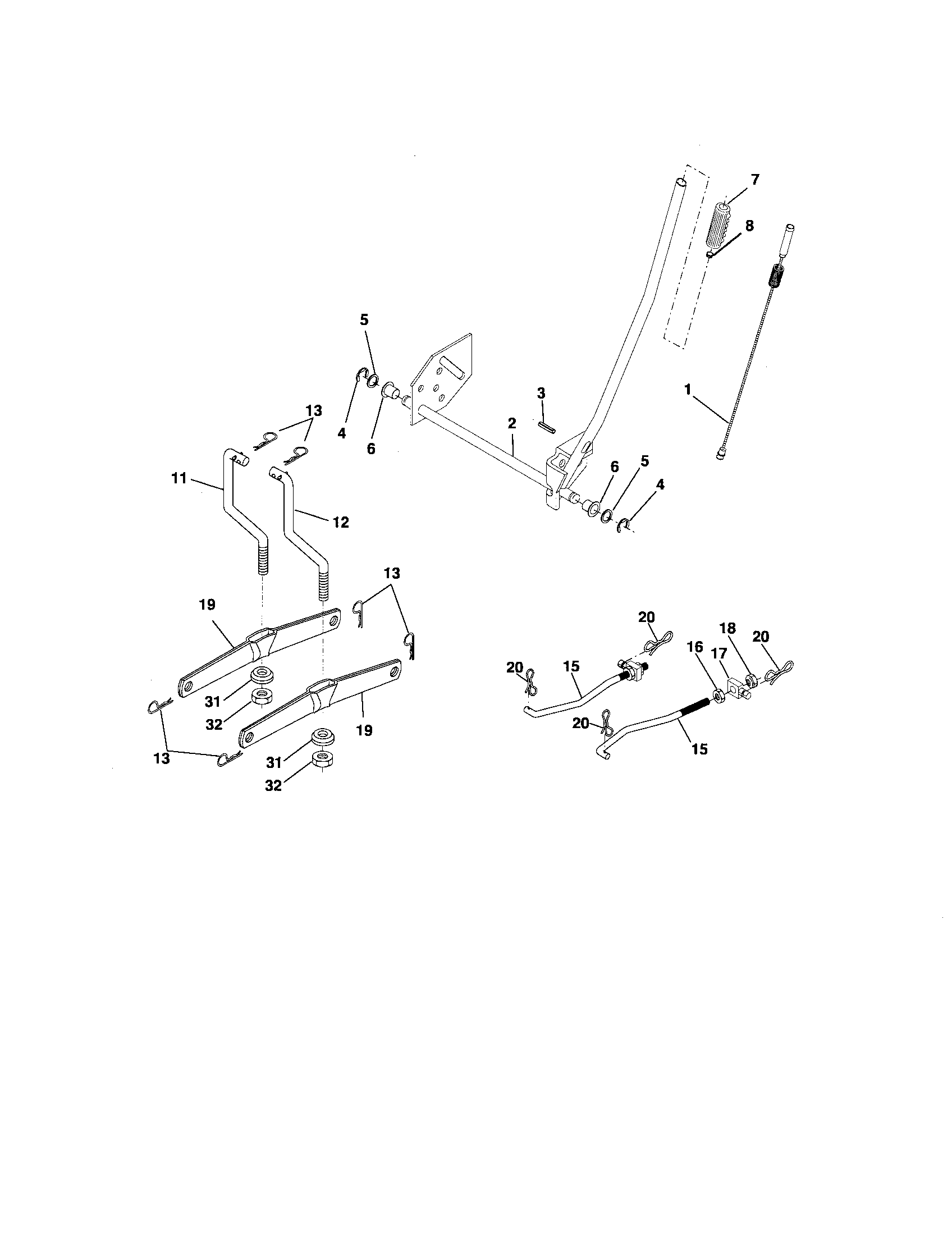 Craftsman 917276821 lift assembly diagram