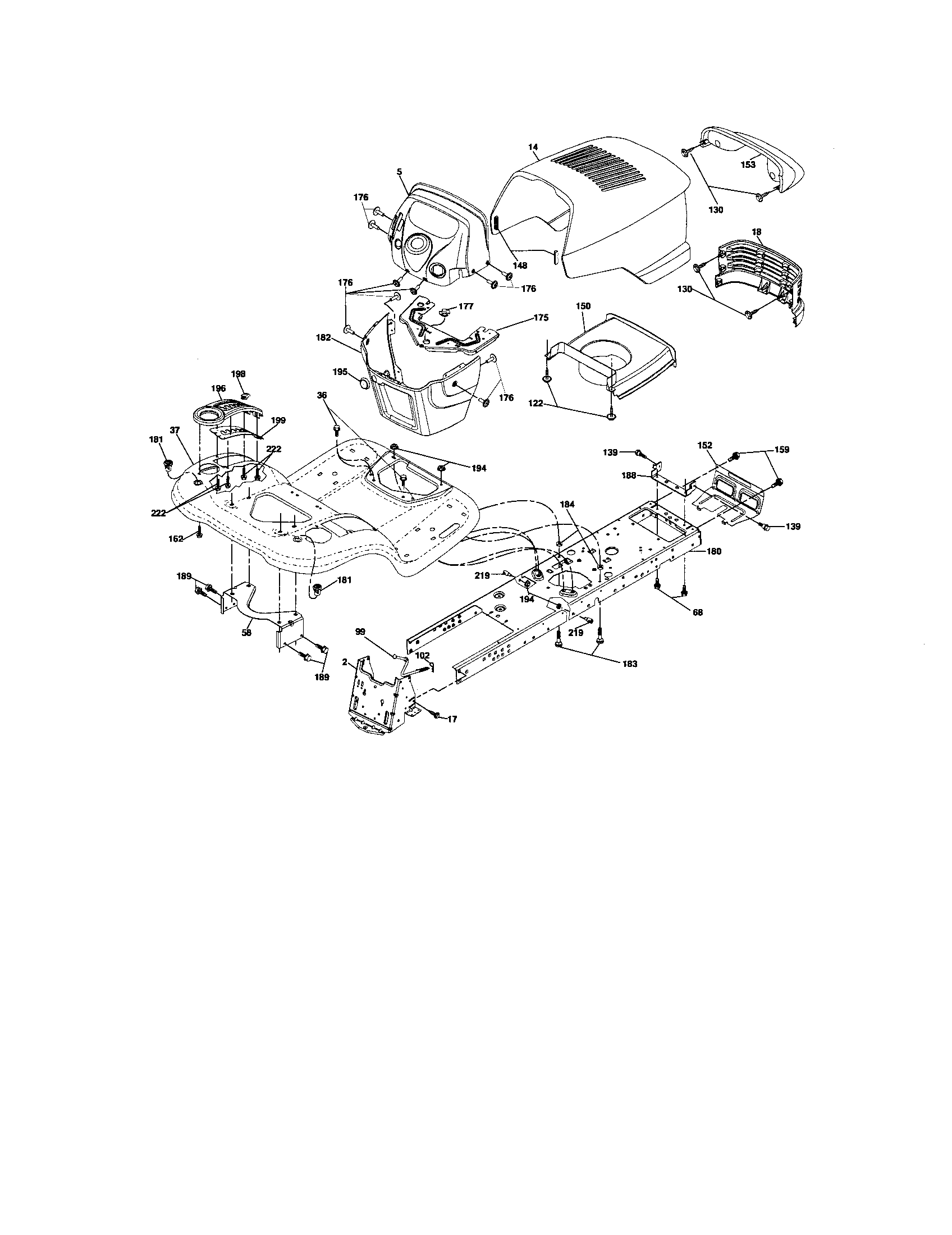 Craftsman 917276884 chassis and enclosures diagram