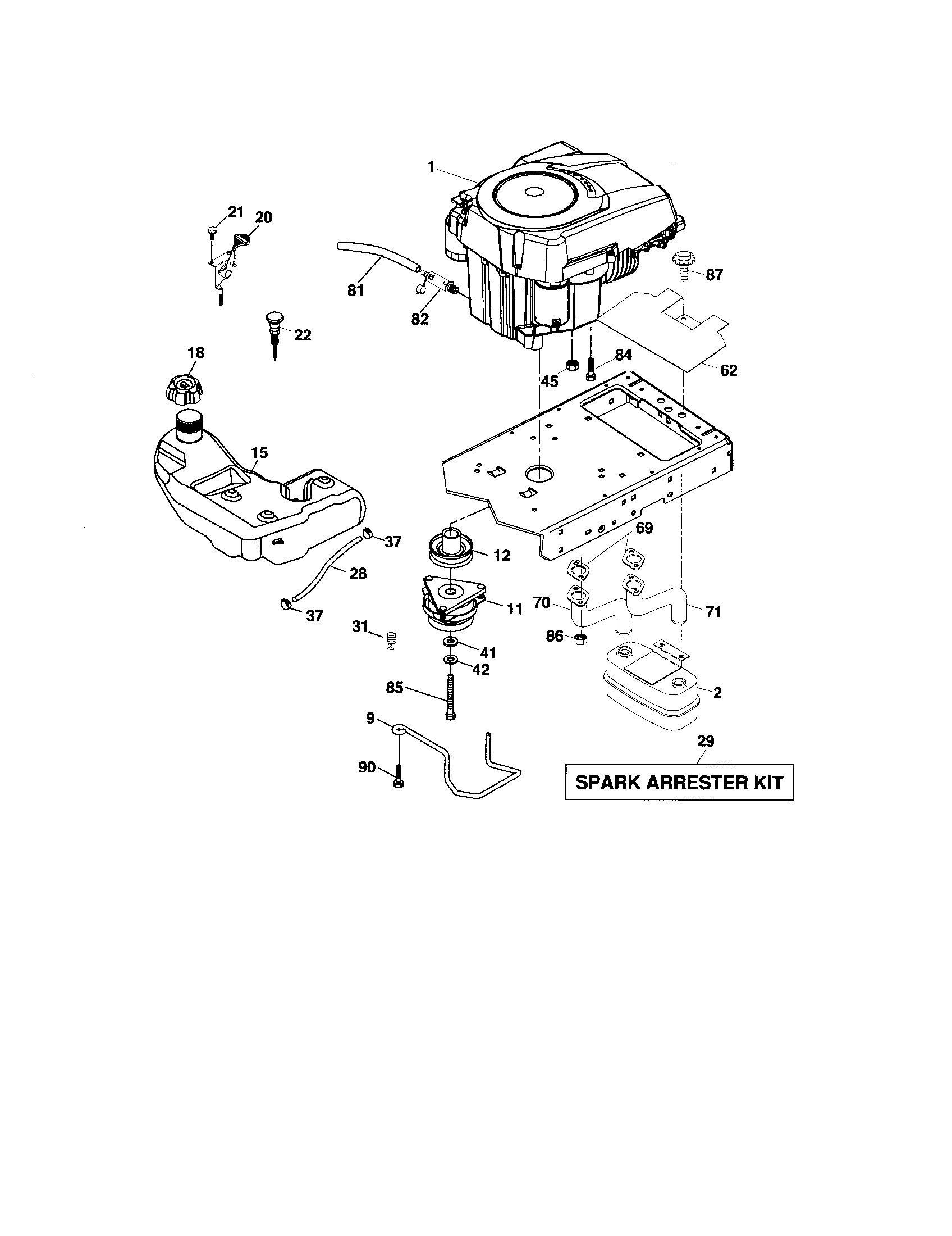 Craftsman 917276884 engine diagram