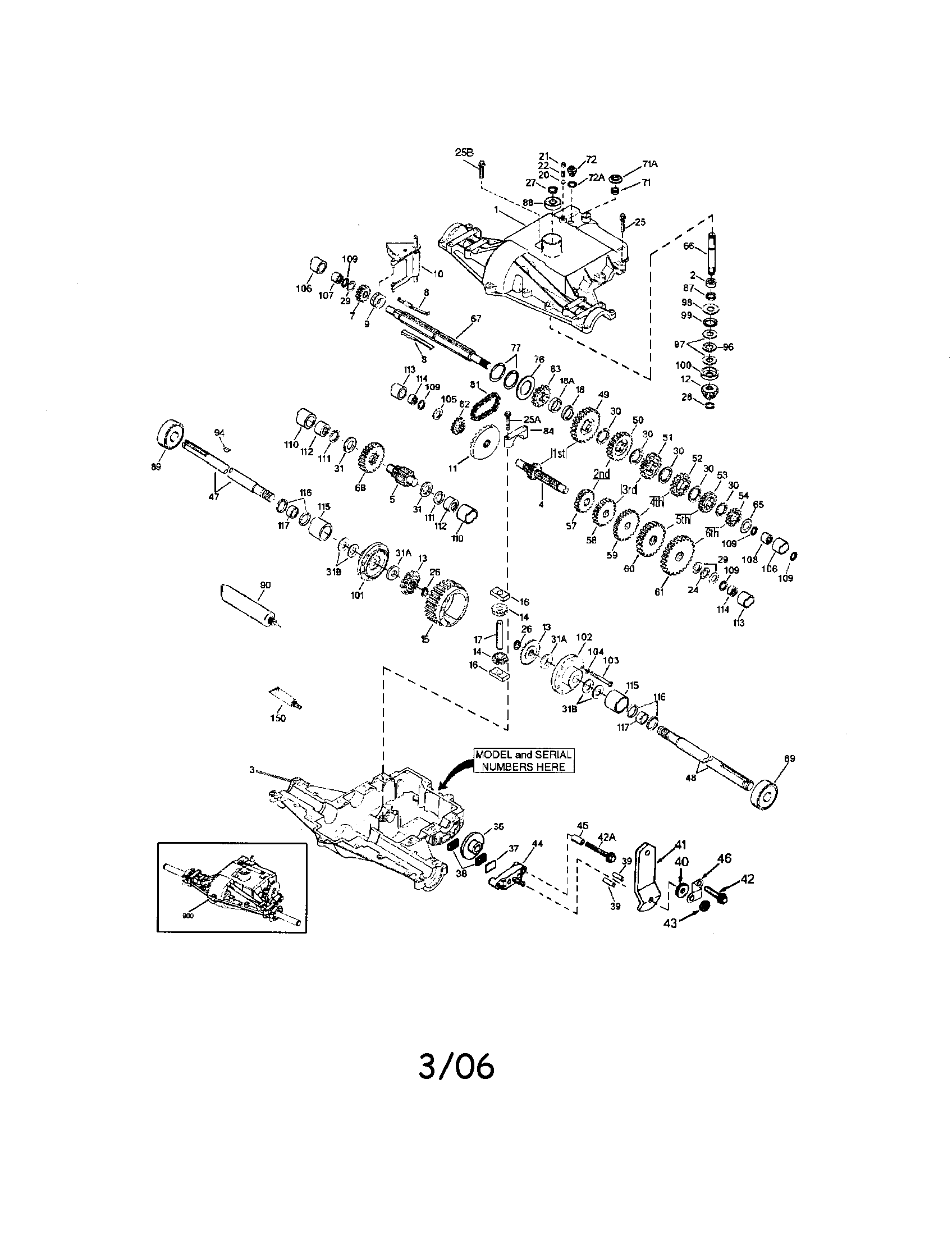 Craftsman 917276911 peerless transaxle diagram