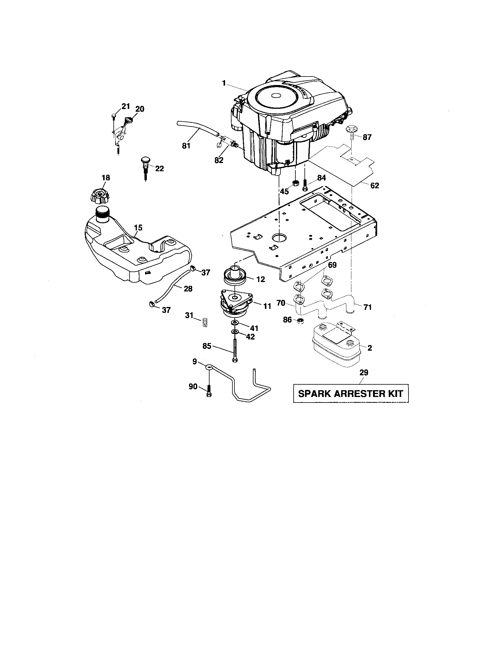 Craftsman 917276910 engine diagram