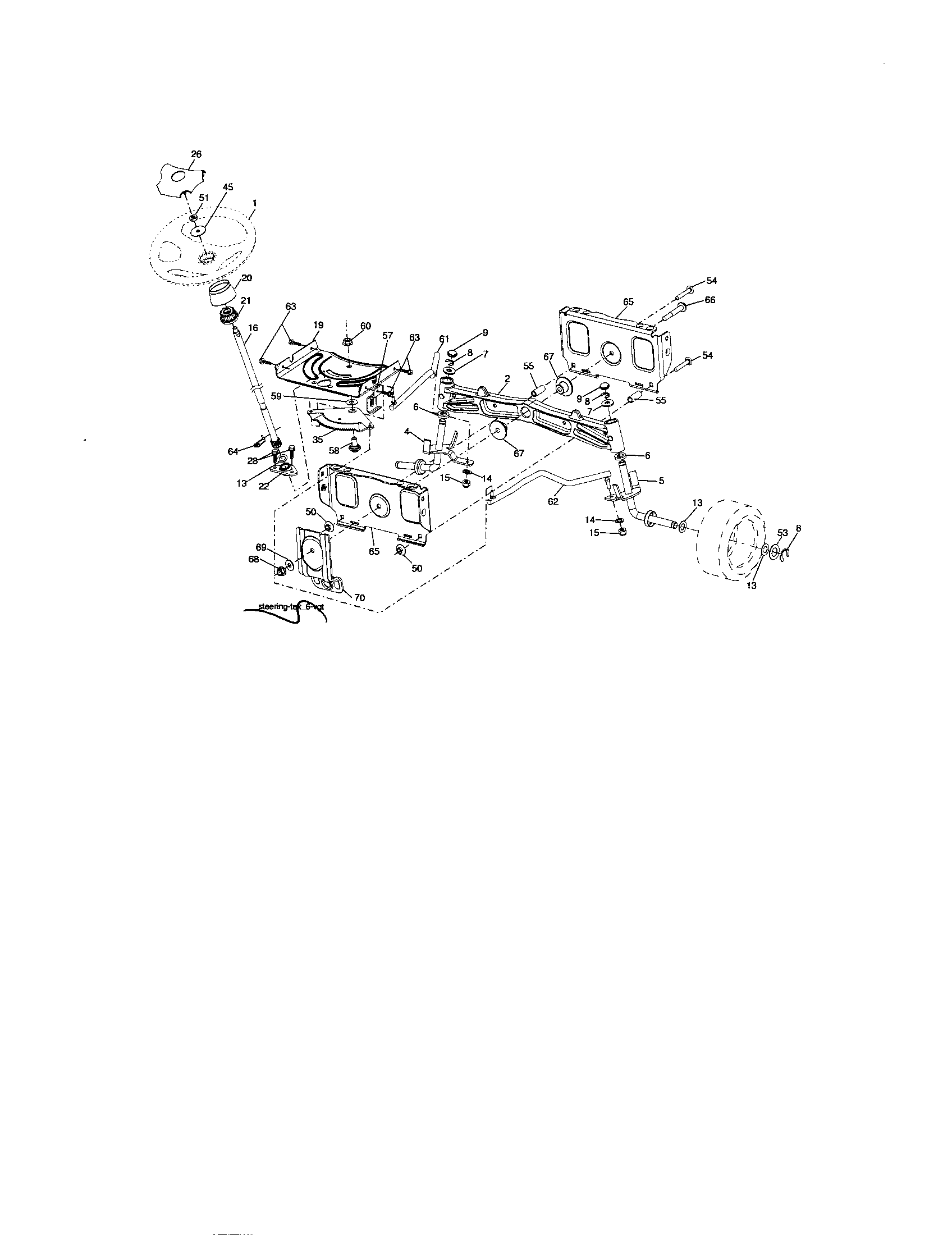 Craftsman 917276911 steering assembly diagram