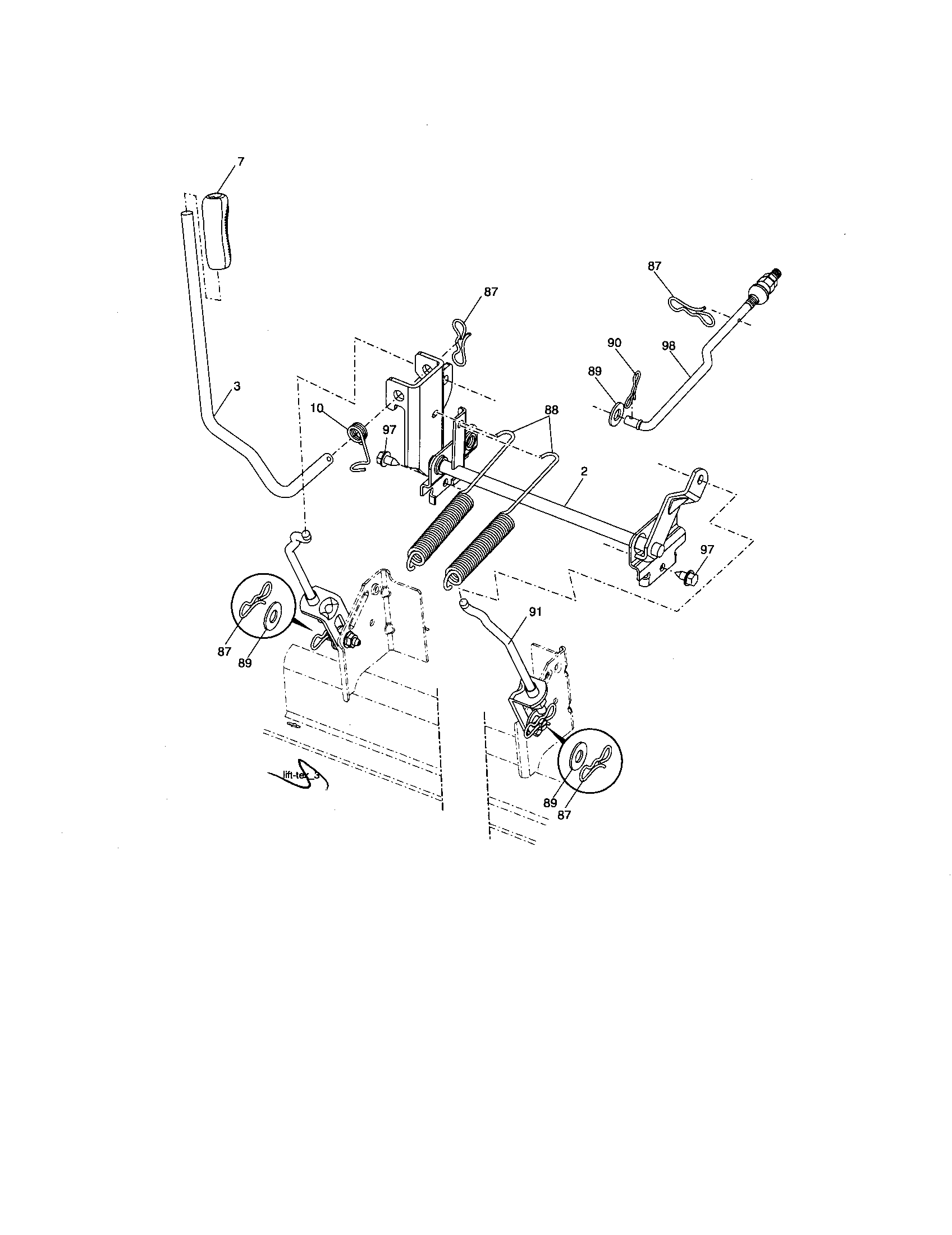 Craftsman 917276911 lift assembly diagram
