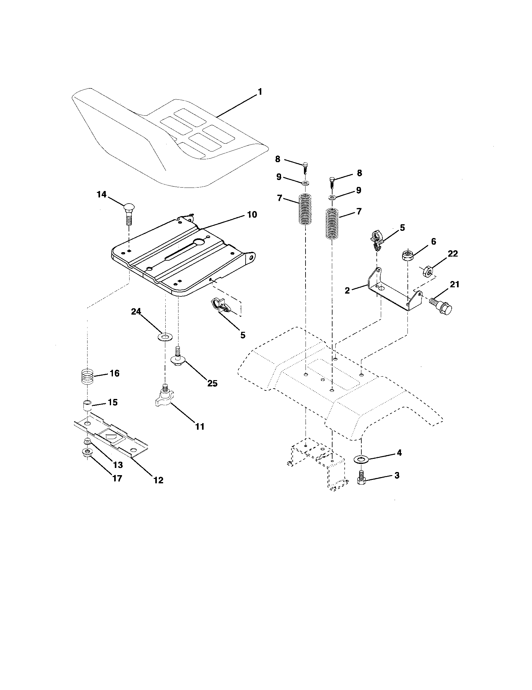 Southern States SO1638LT seat diagram