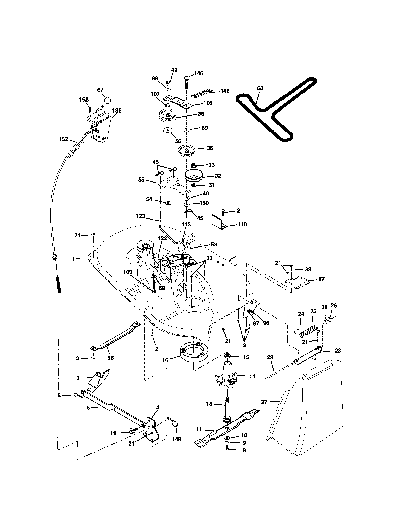 Southern States SO1638LT mower deck diagram