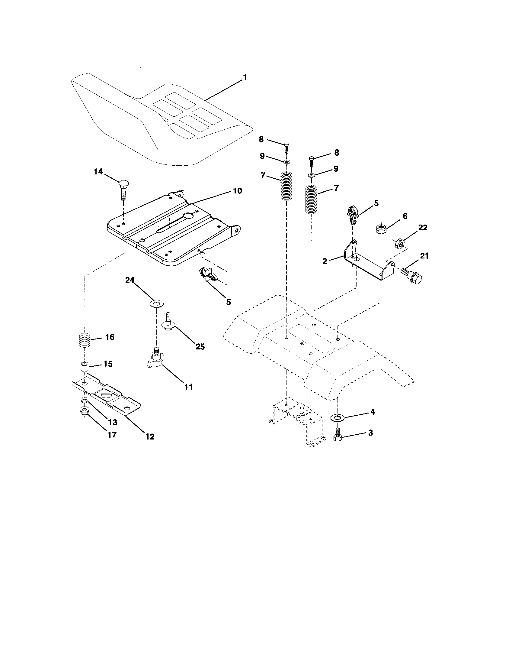Southern States SO19H42LT seat assembly diagram