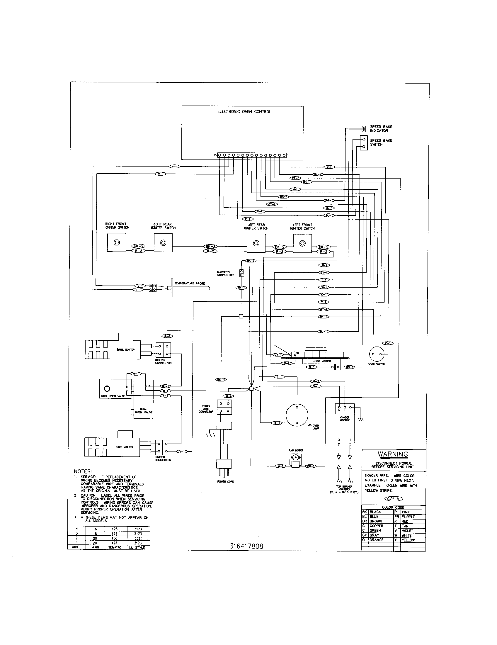 Frigidaire GLGF376DBF wiring diagram diagram