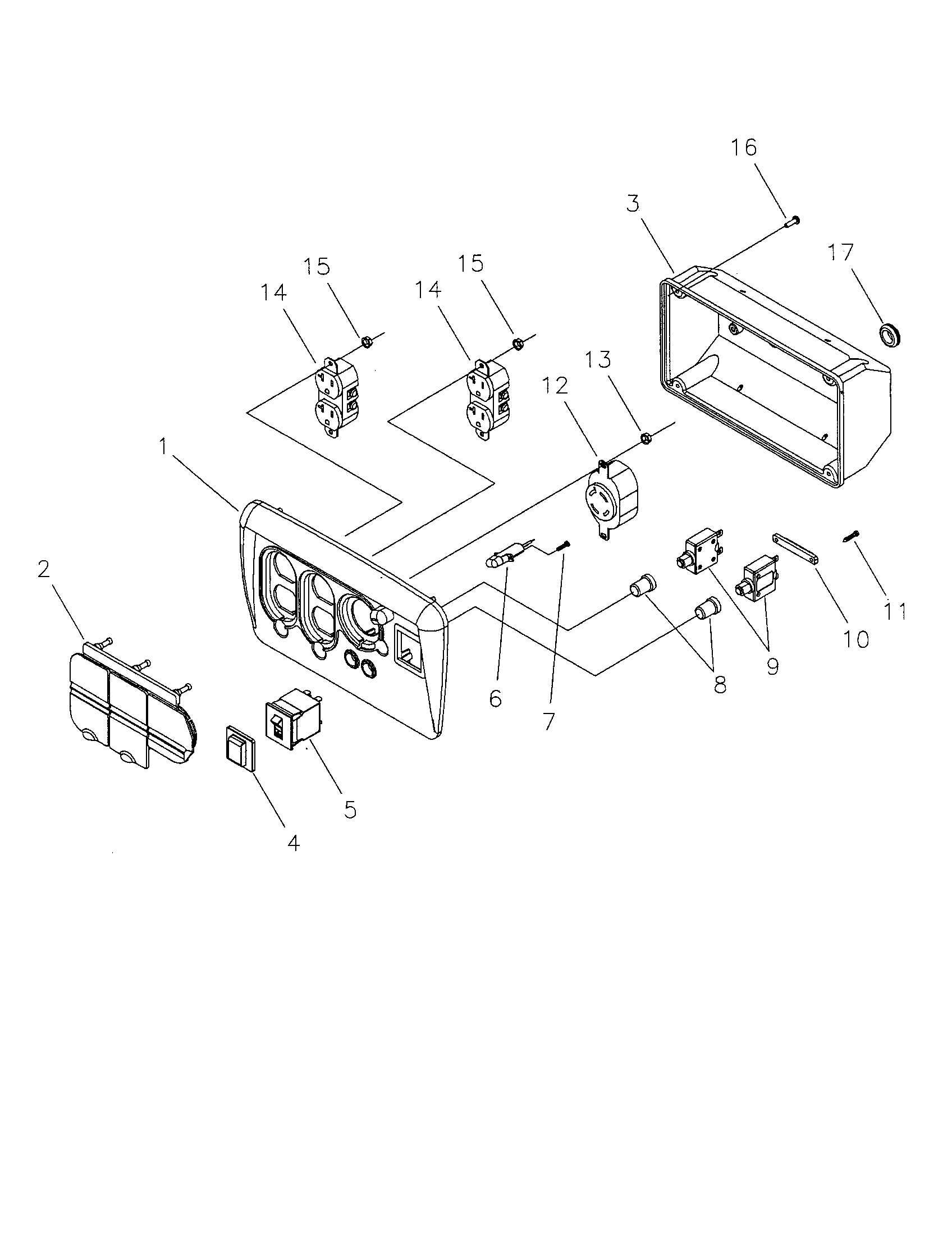 Troybilt 030247 control panel diagram
