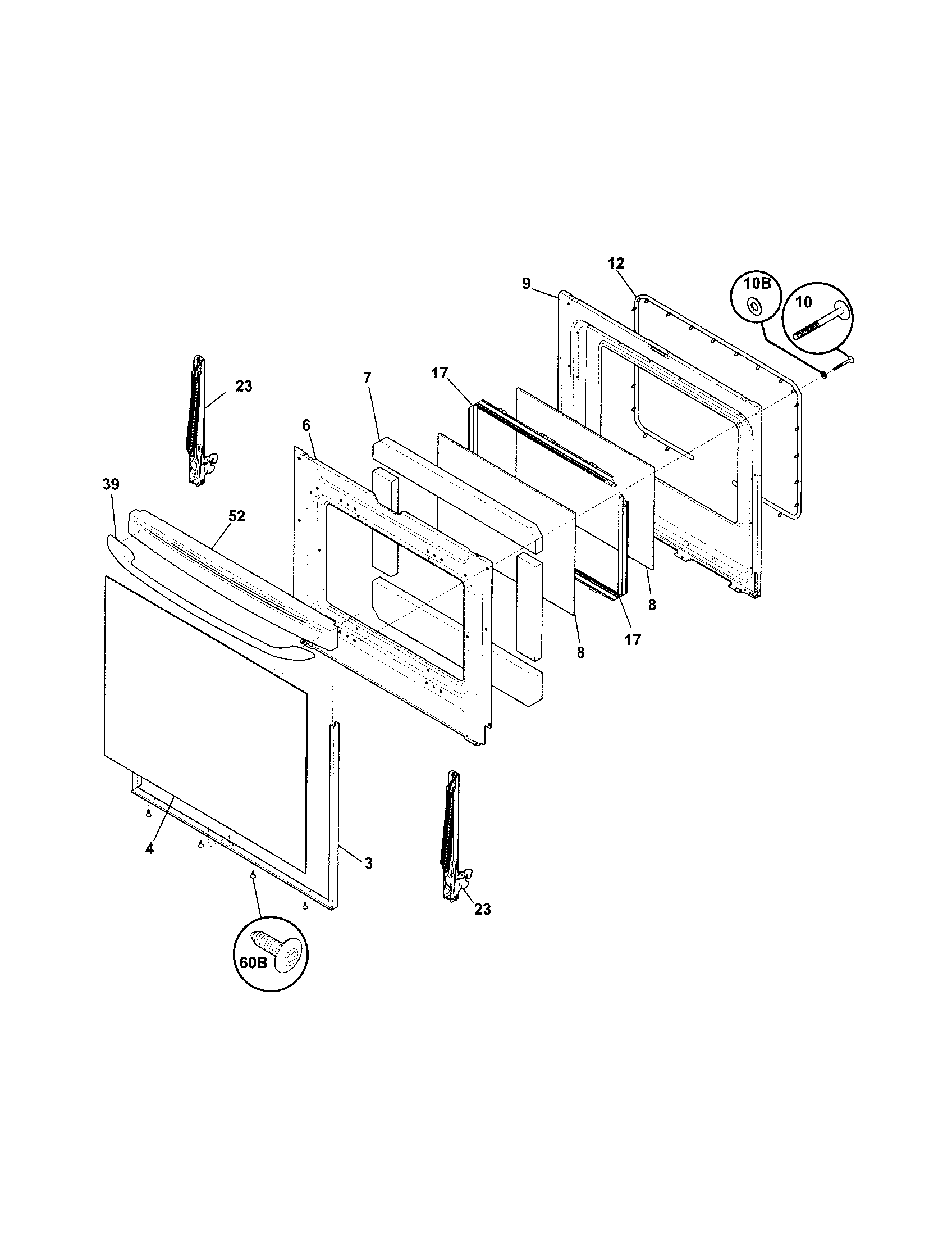 Kenmore 79078804502 door diagram