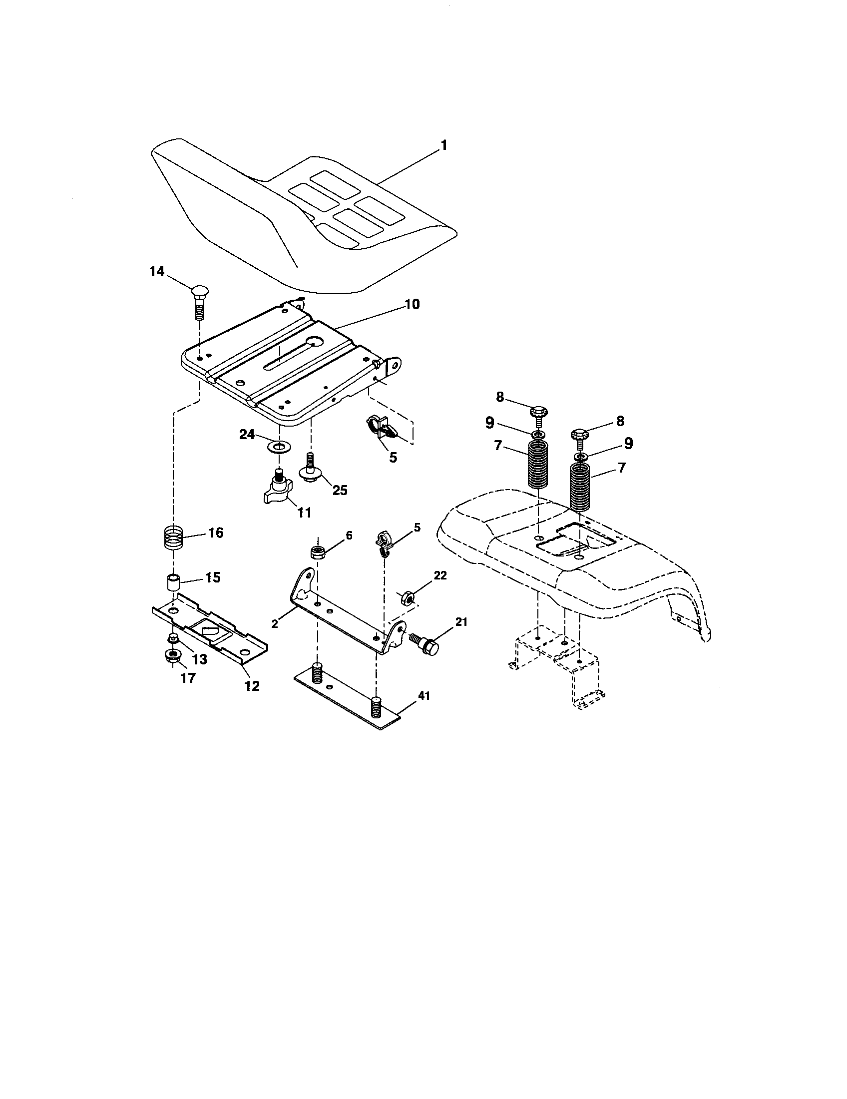 Craftsman 917276780 seat assembly diagram