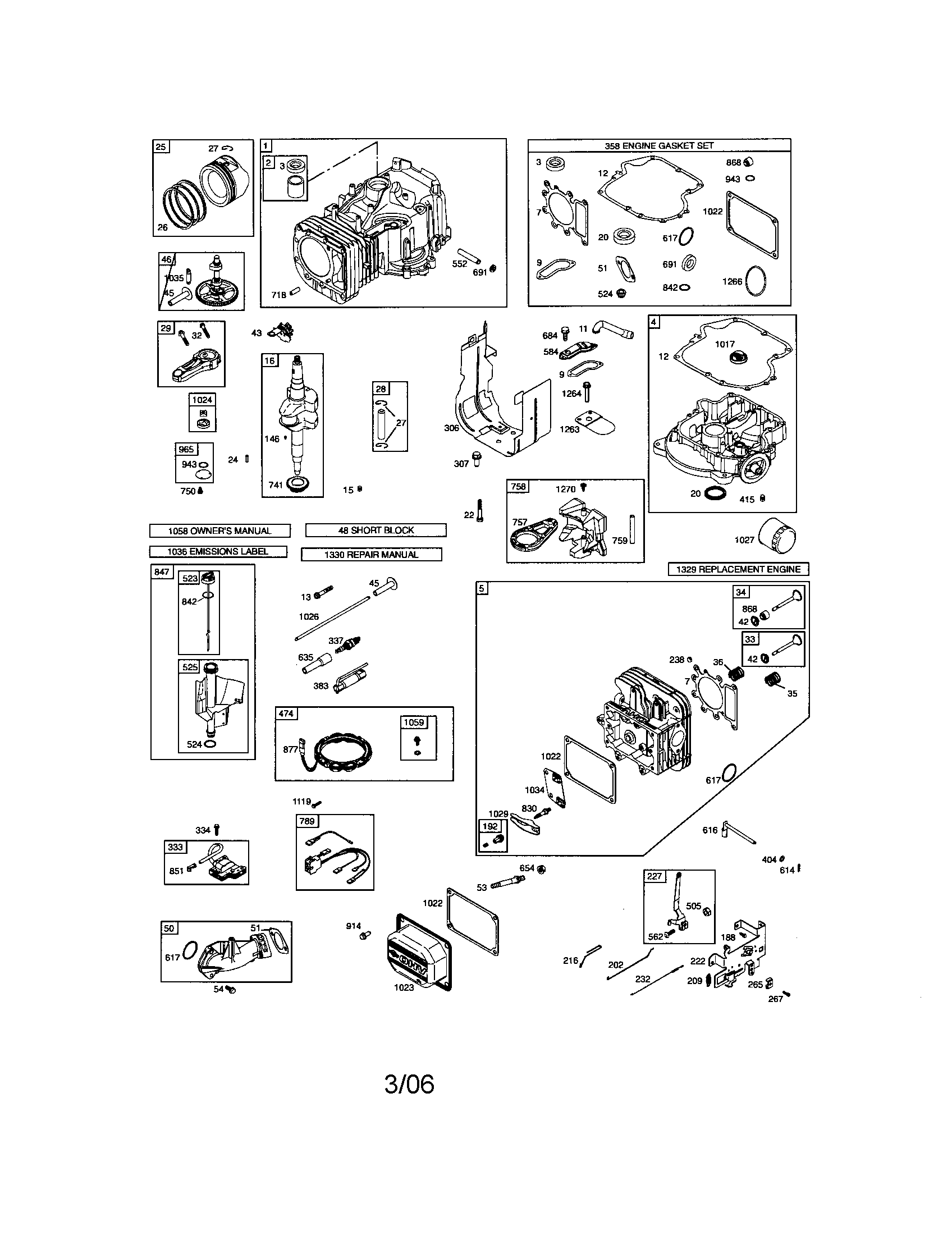 Husqvarna 917287520 cylinder/sump-engine/crankshaft diagram