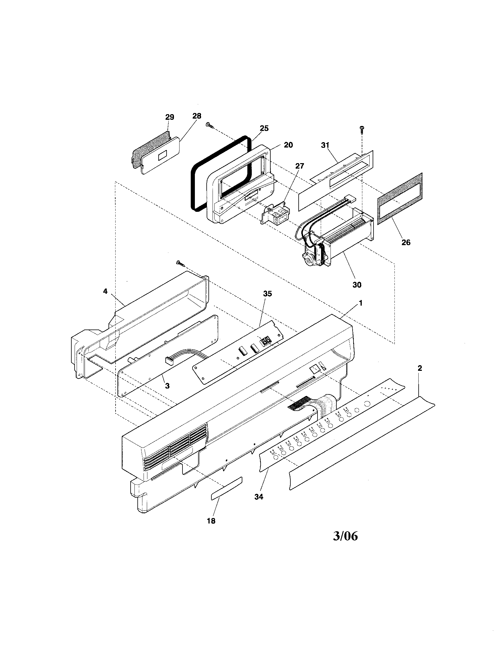 Frigidaire GLD958JT0 control panel diagram