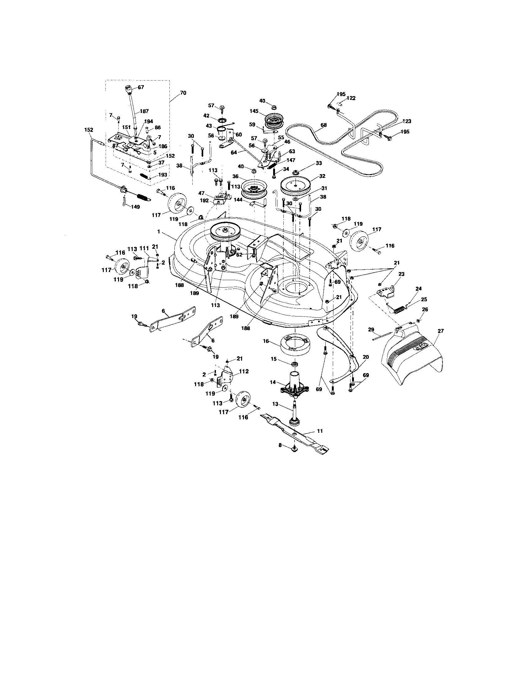 Craftsman 917276681 mower deck diagram