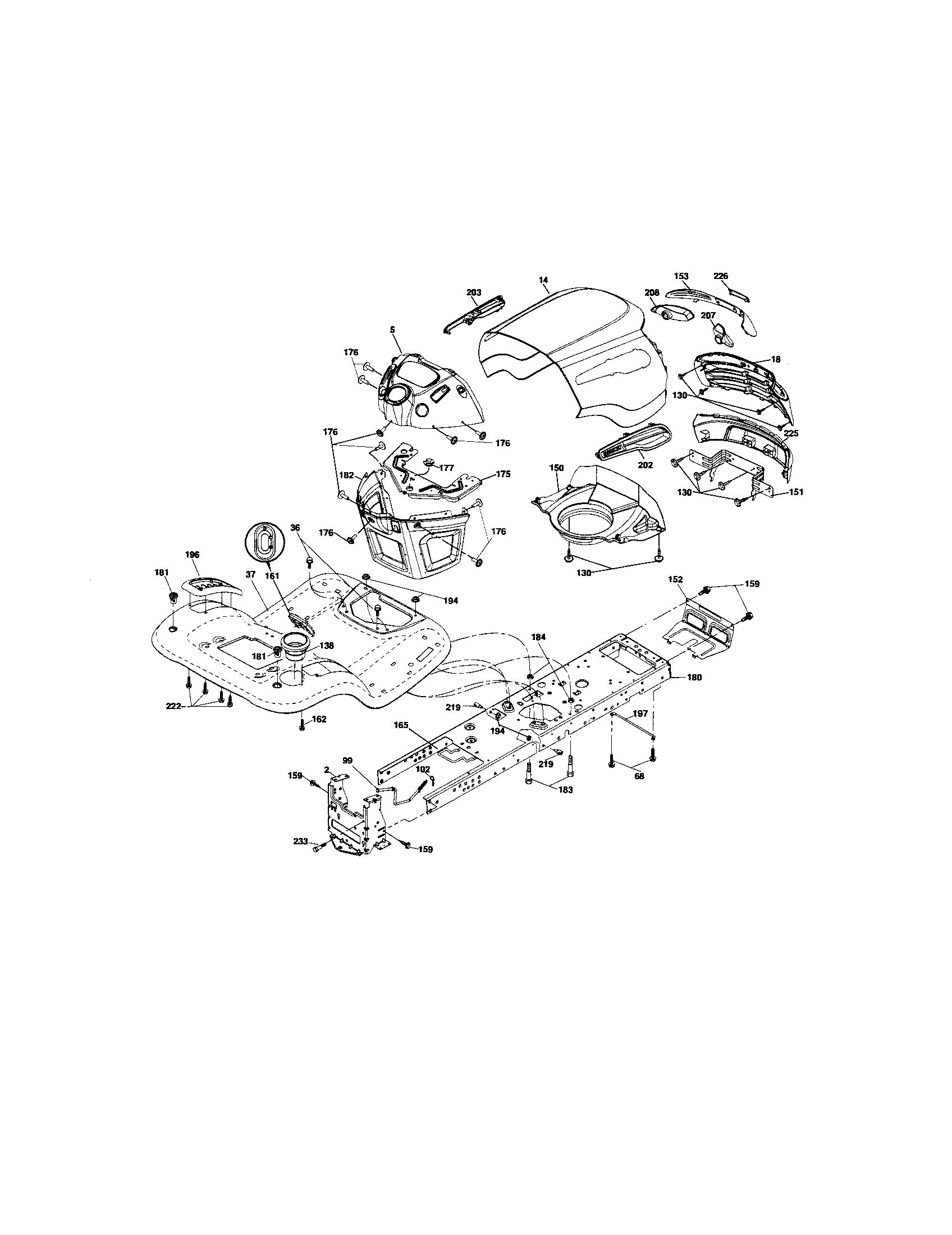 Craftsman 917276701 chassis assembly diagram