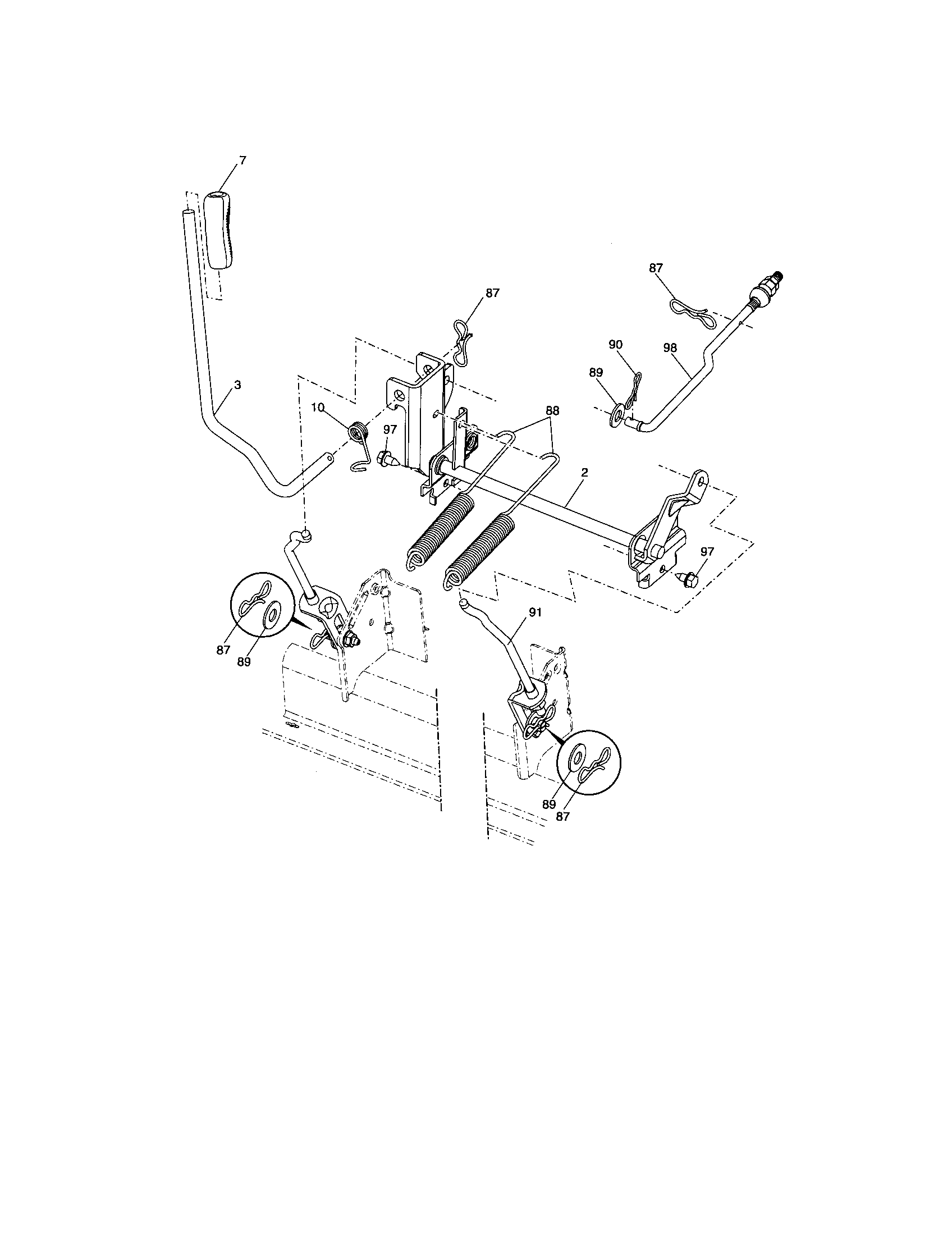 Craftsman 917276701 lift assembly diagram