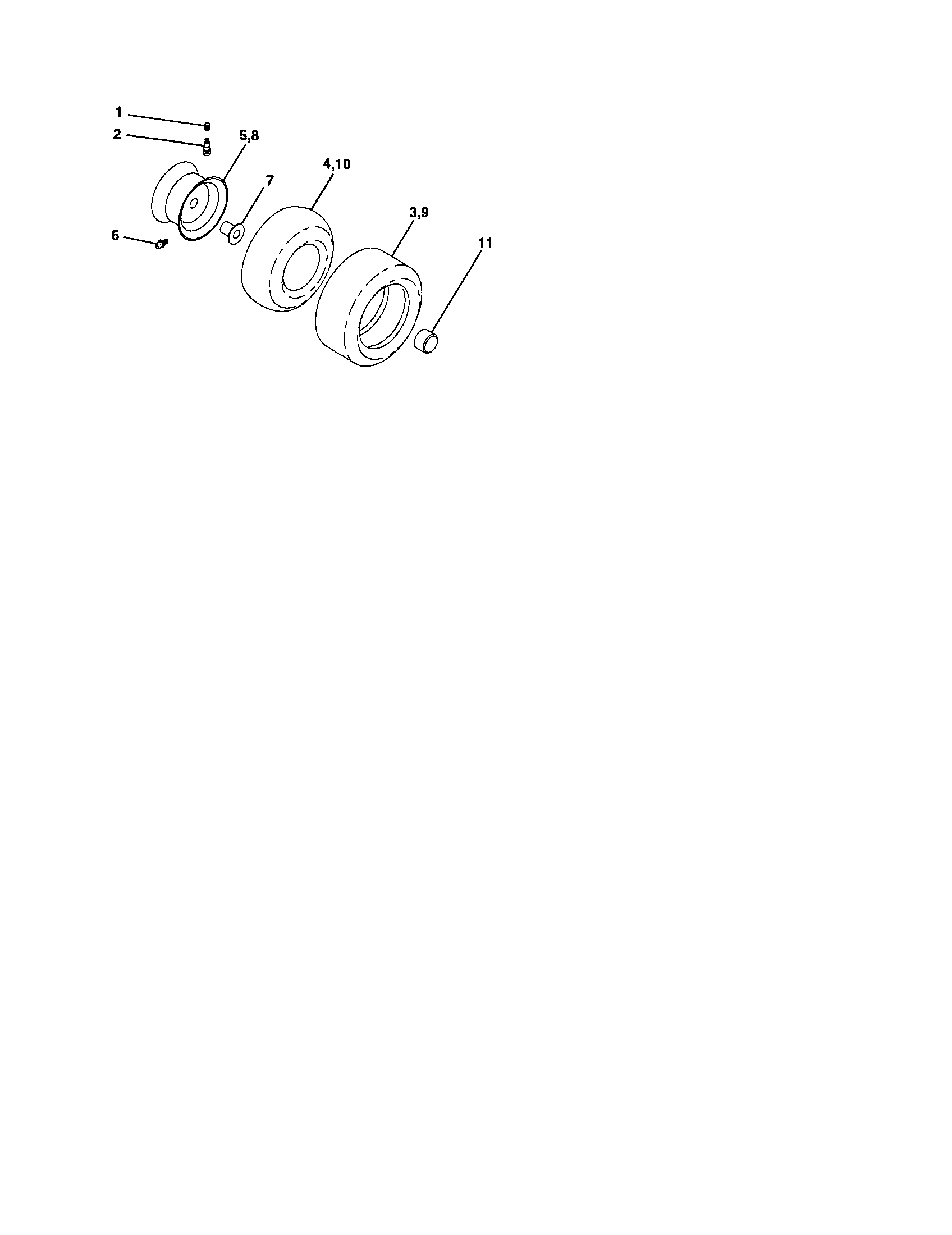 Craftsman 917276823 wheels and tires diagram