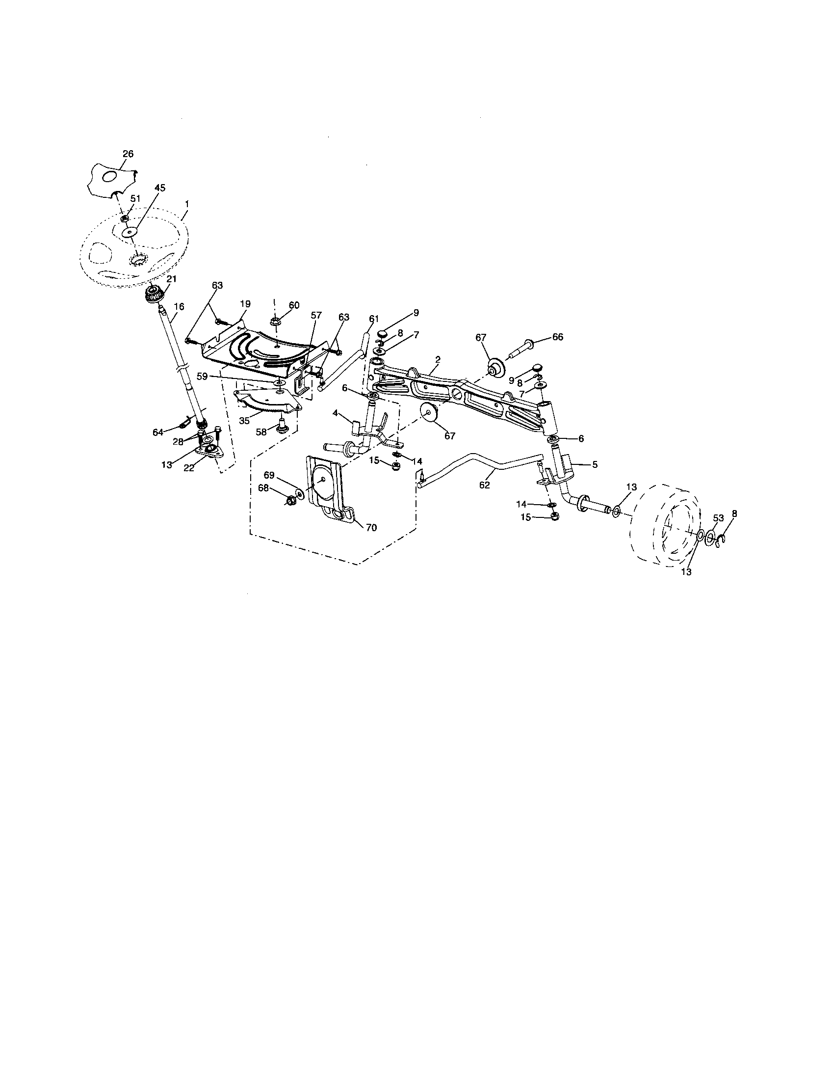 Husqvarna 917279201 steering assembly diagram