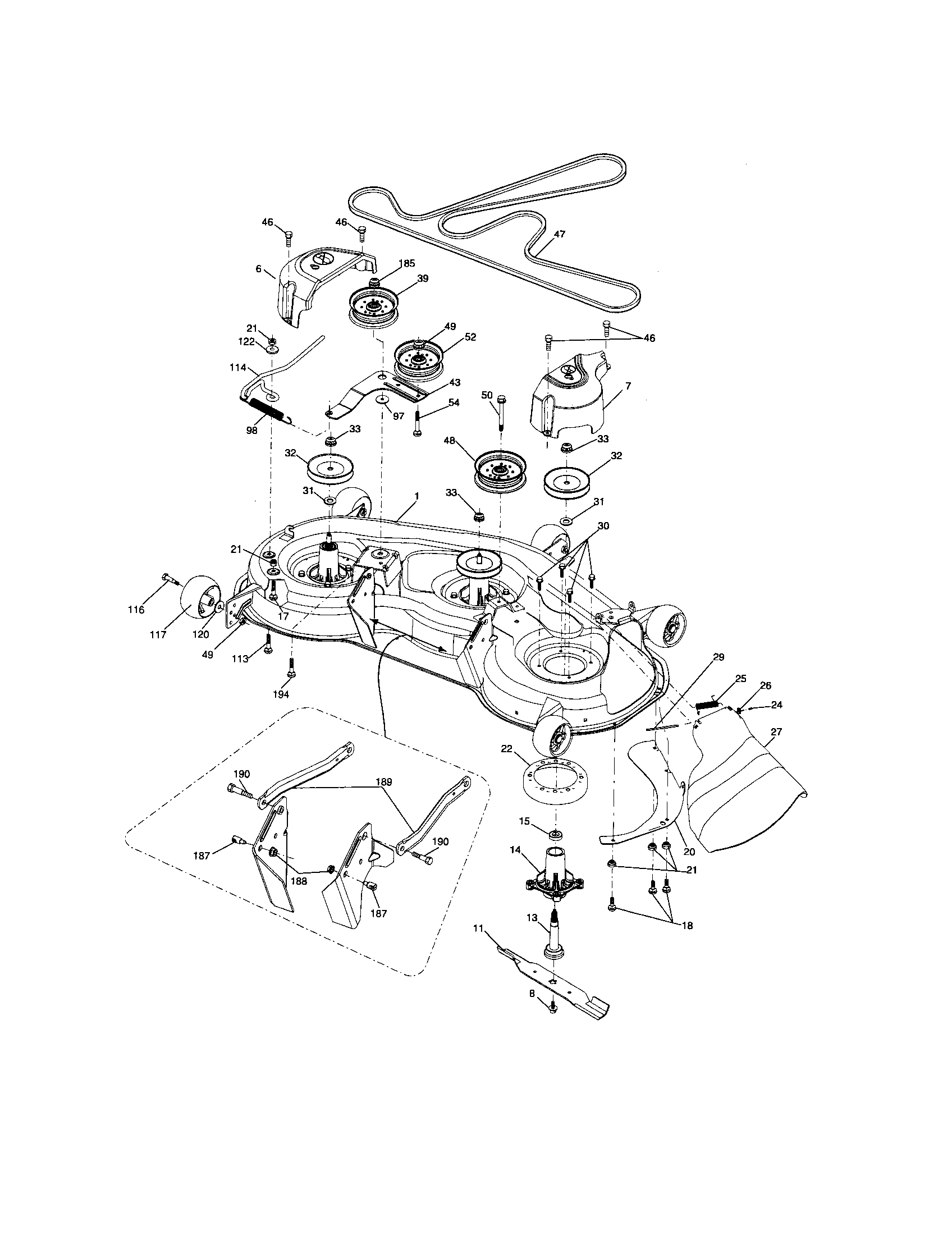Husqvarna 917279201 mower deck diagram