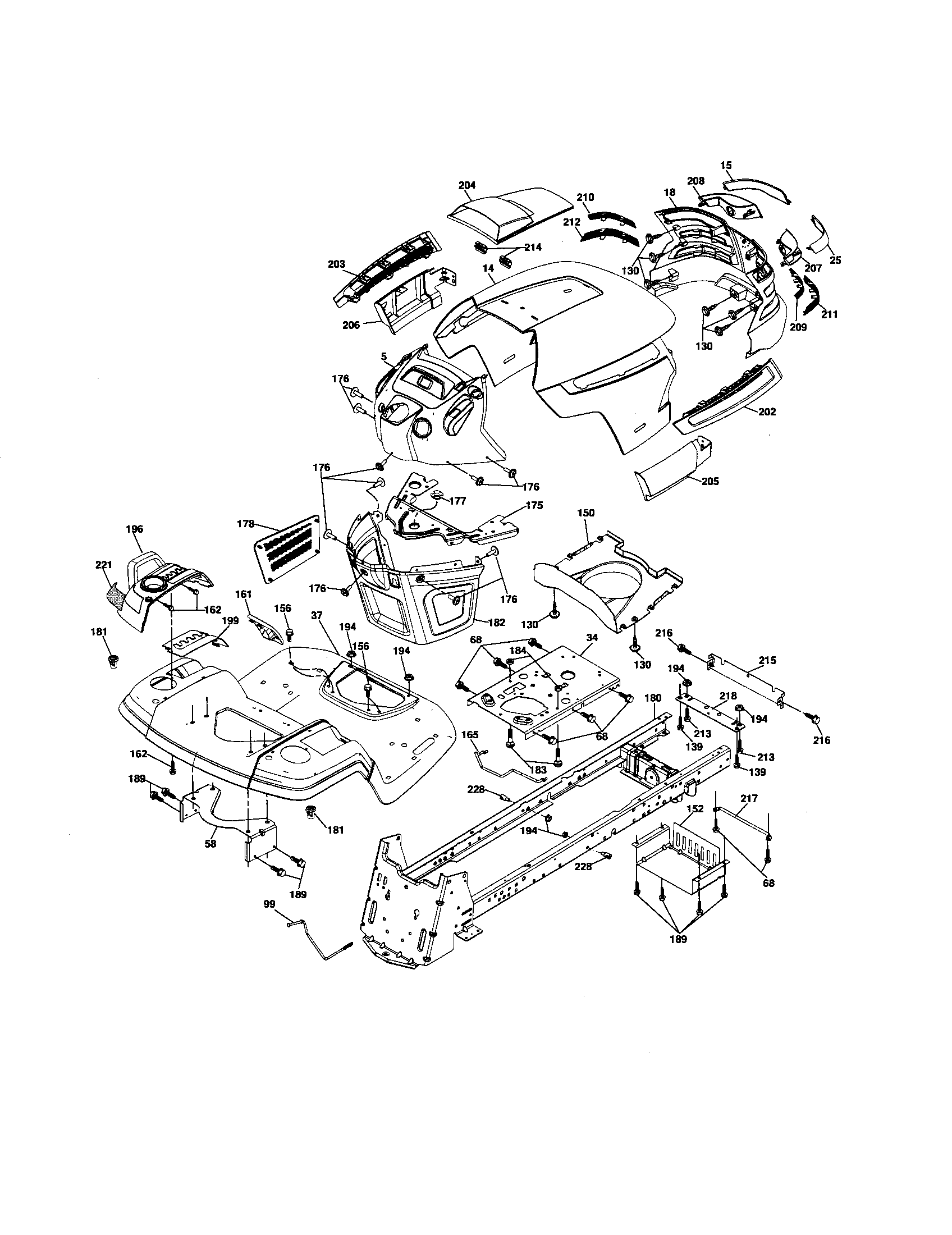 Husqvarna 917279220 chassis diagram