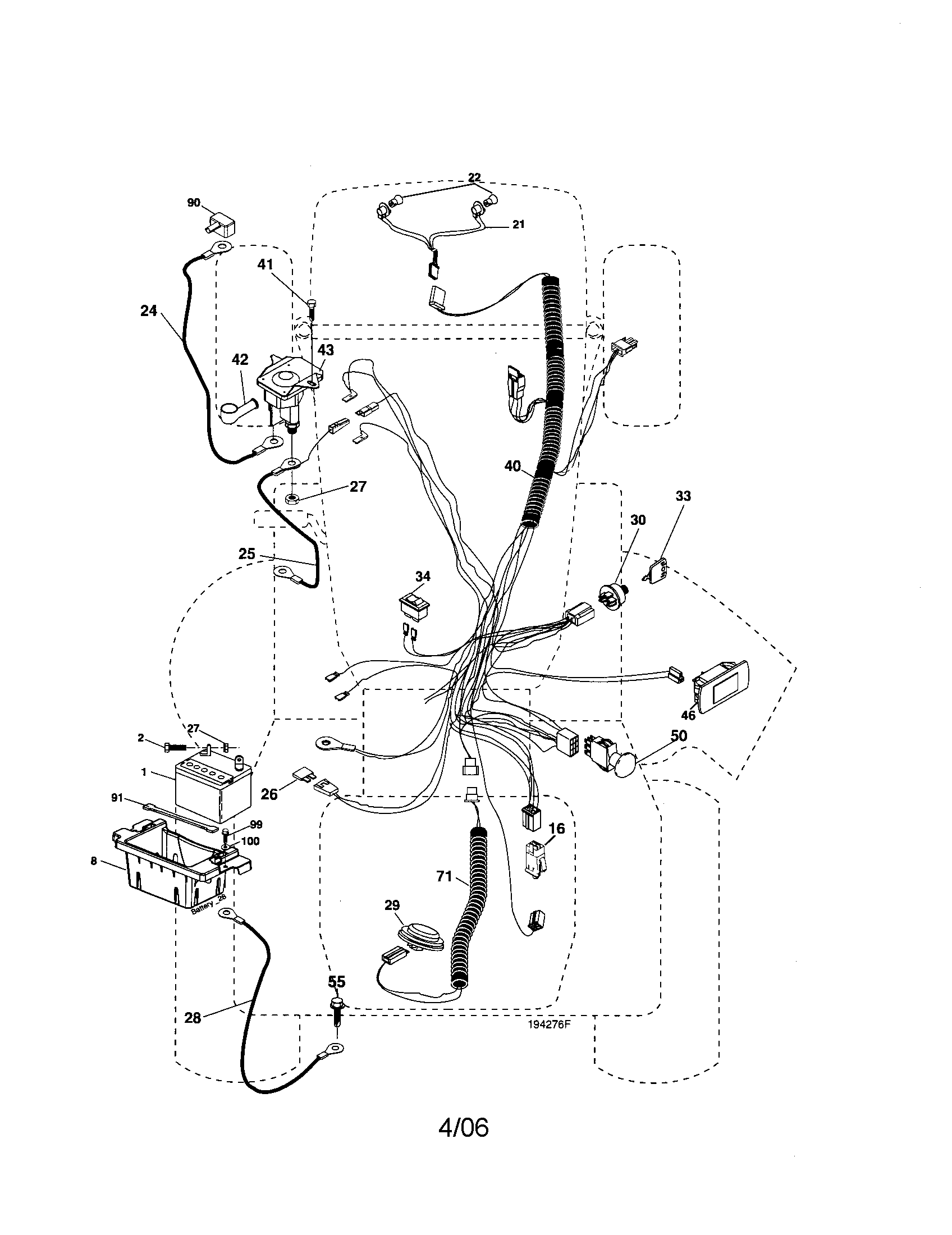Husqvarna 917279240 electrical diagram