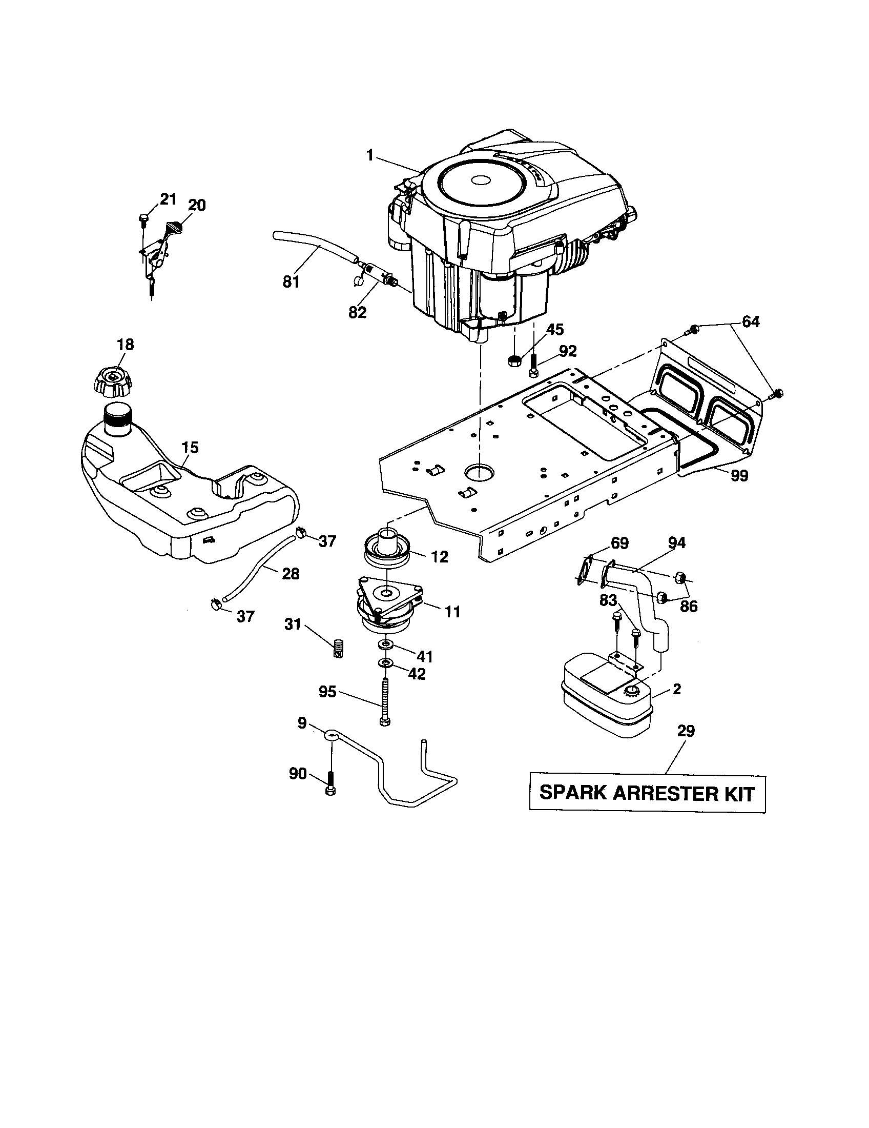 Husqvarna 917279240 engine diagram