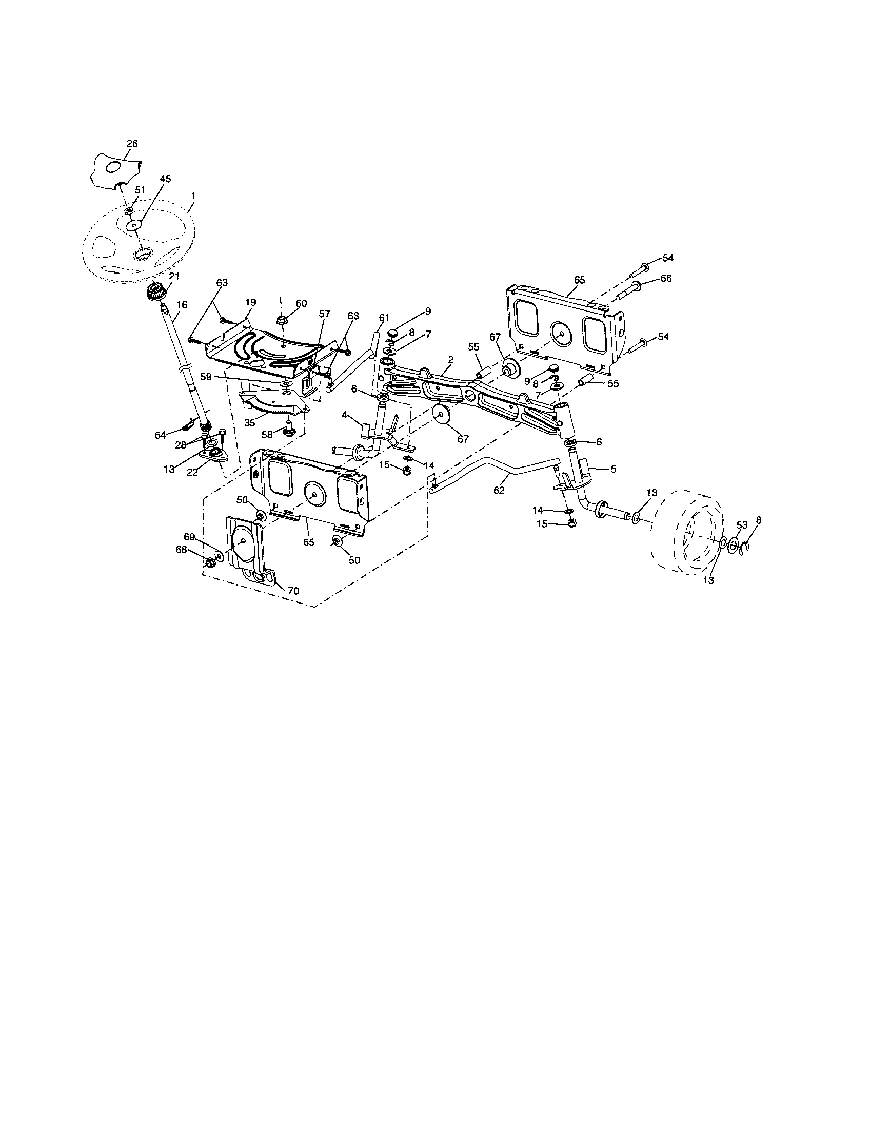 Husqvarna 917279241 steering assembly diagram
