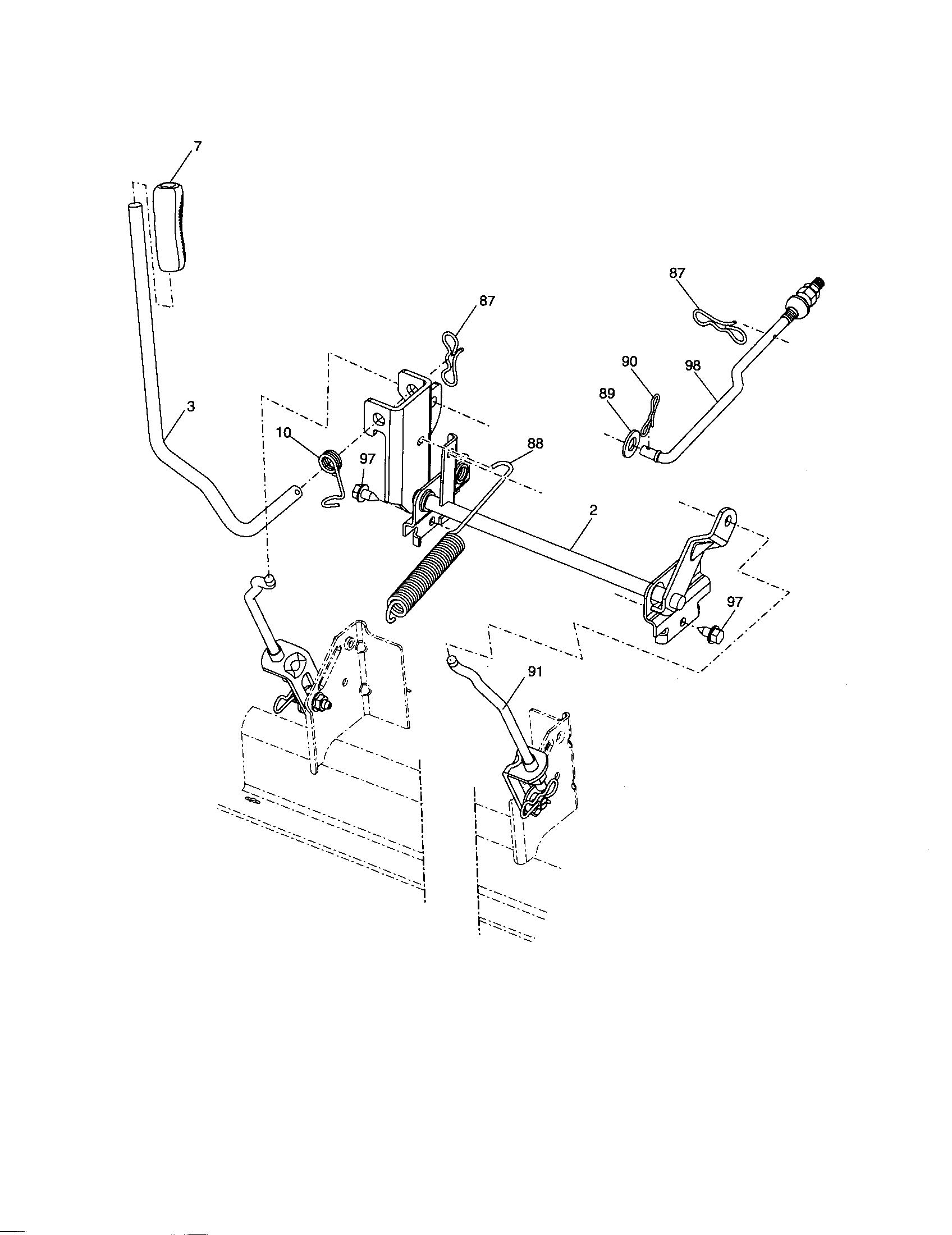 Husqvarna 917279241 mower lift diagram