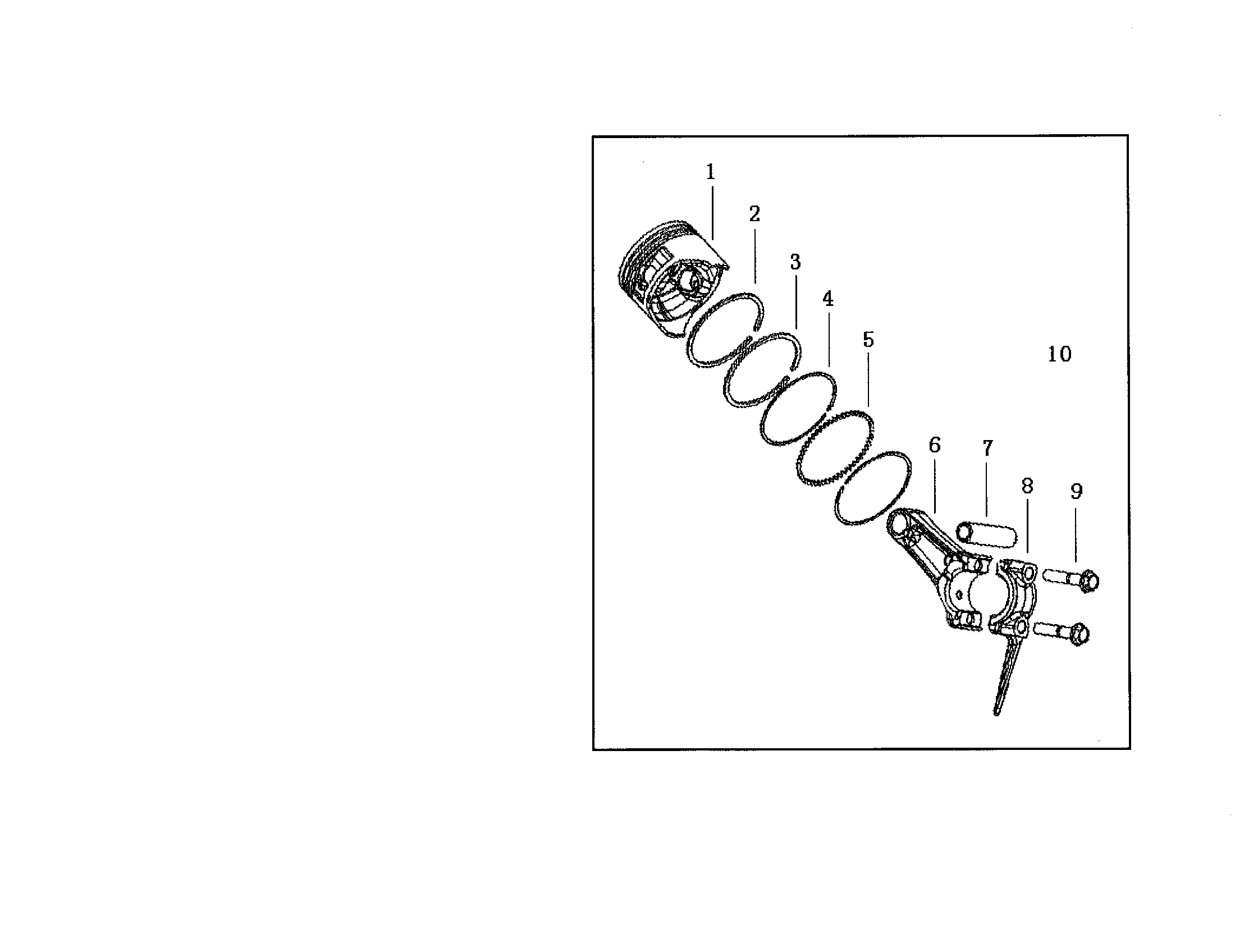 Pro Source WP255 piston & connecting rod diagram