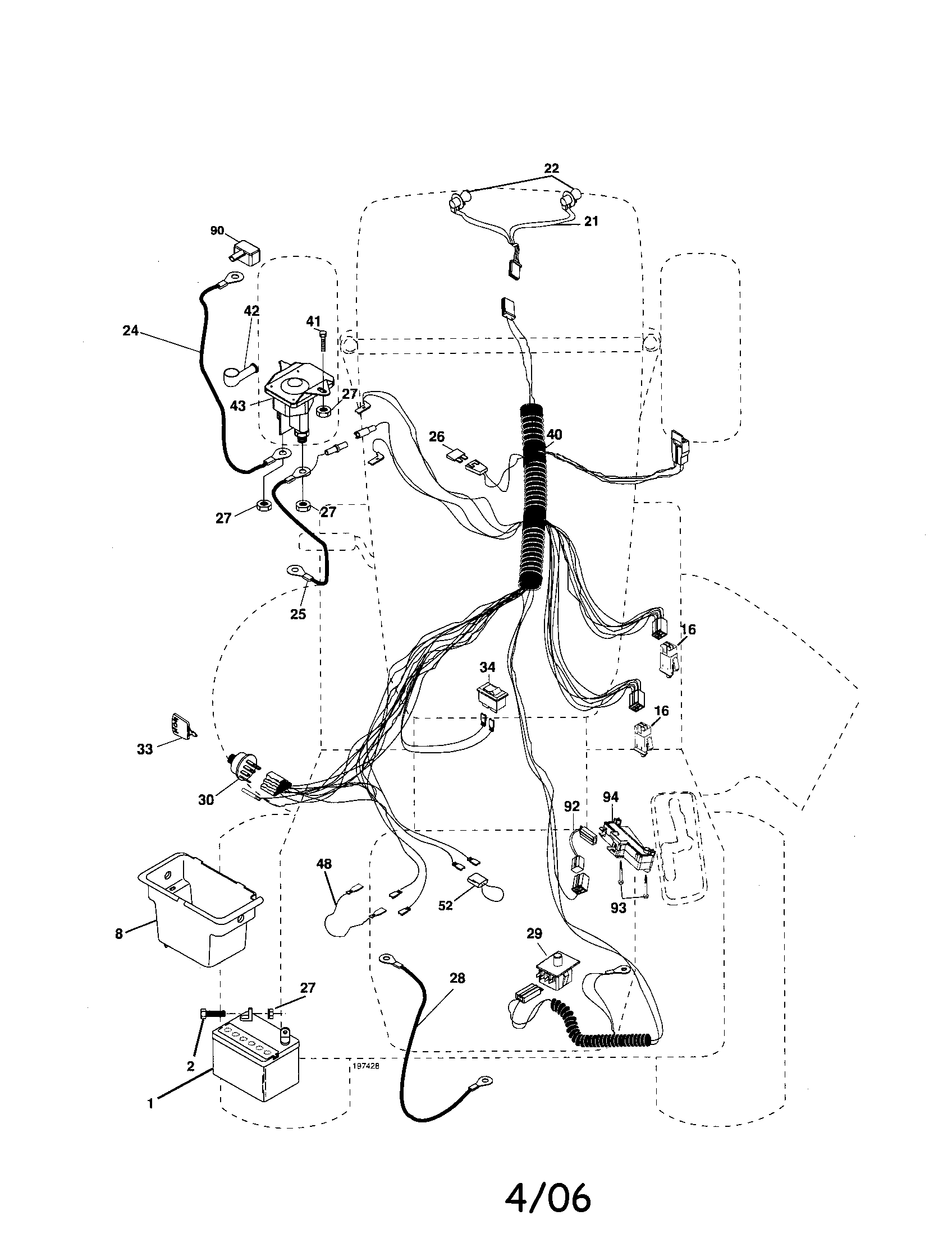 Poulan PO12538LT electrical diagram