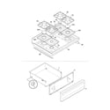 Frigidaire FGF375BHBB top/drawer diagram