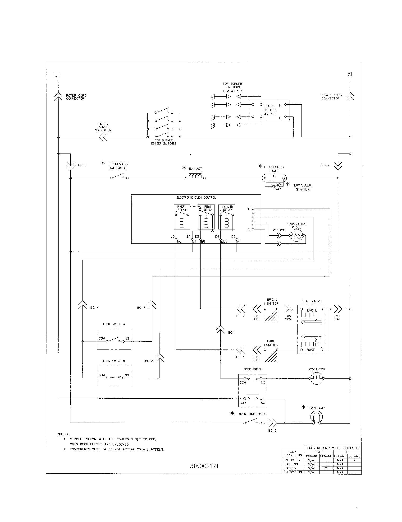 Frigidaire FGF375BHBB wiring diagram diagram