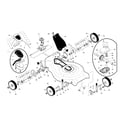 Poulan PR65Y21RDP drive control/gear case/wheels diagram