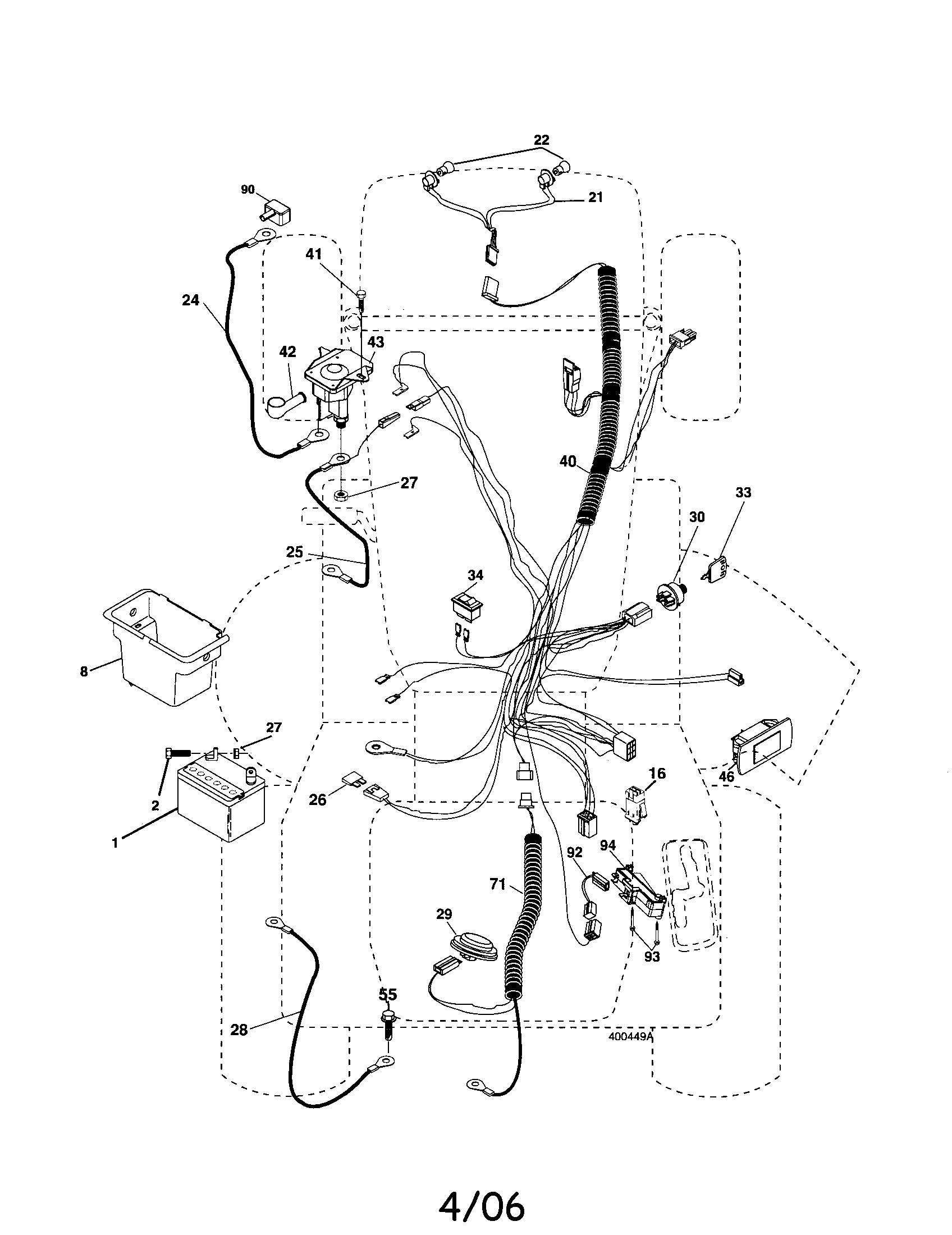 Poulan 96042002601 electrical diagram
