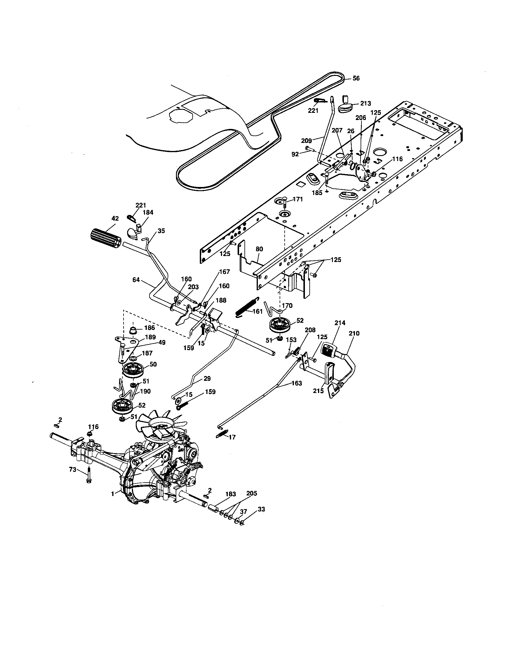 Poulan 96042002601 drive diagram