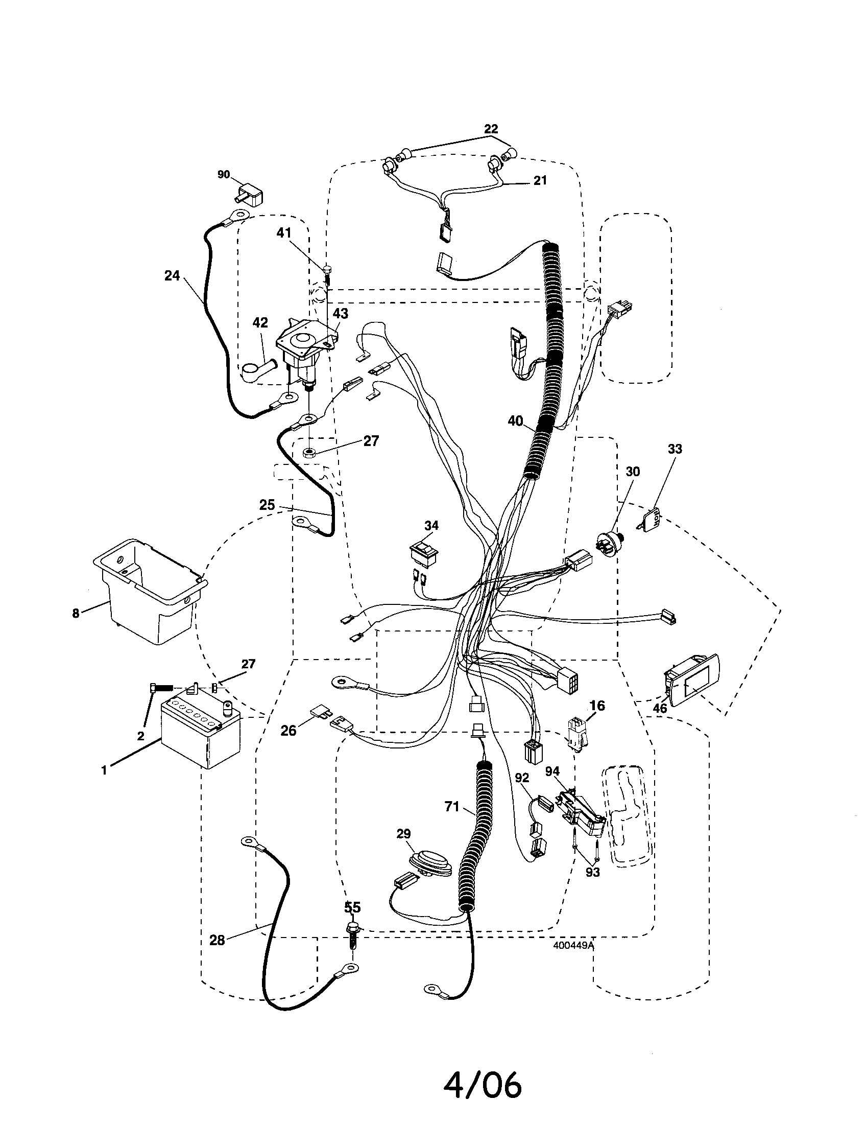 Poulan 96042002600 electrical diagram
