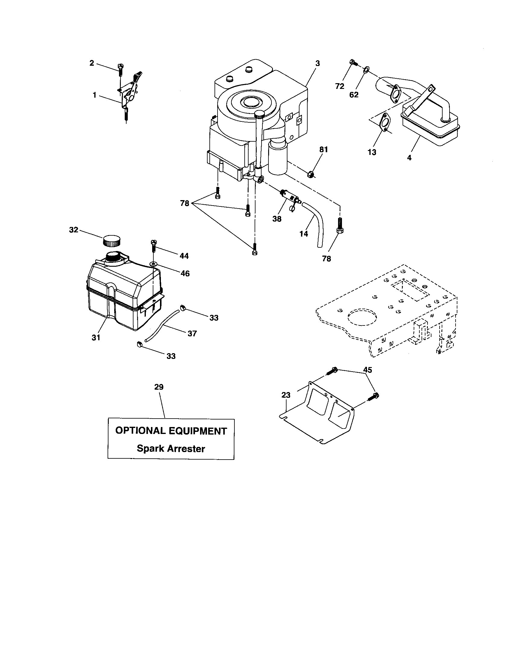 Poulan 96012001200 engine diagram
