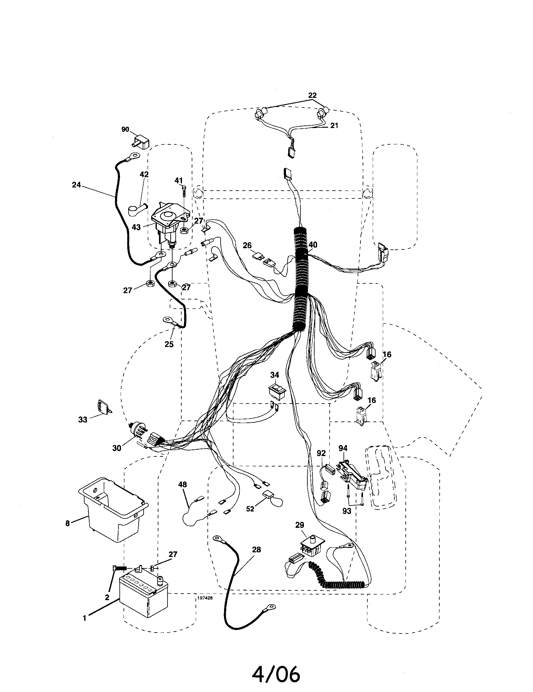 Poulan 96012004400 electrical diagram