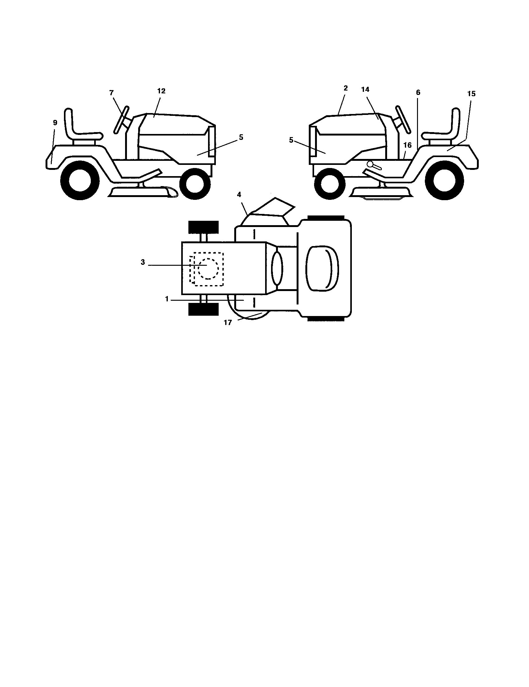 Poulan 96012004400 decals diagram