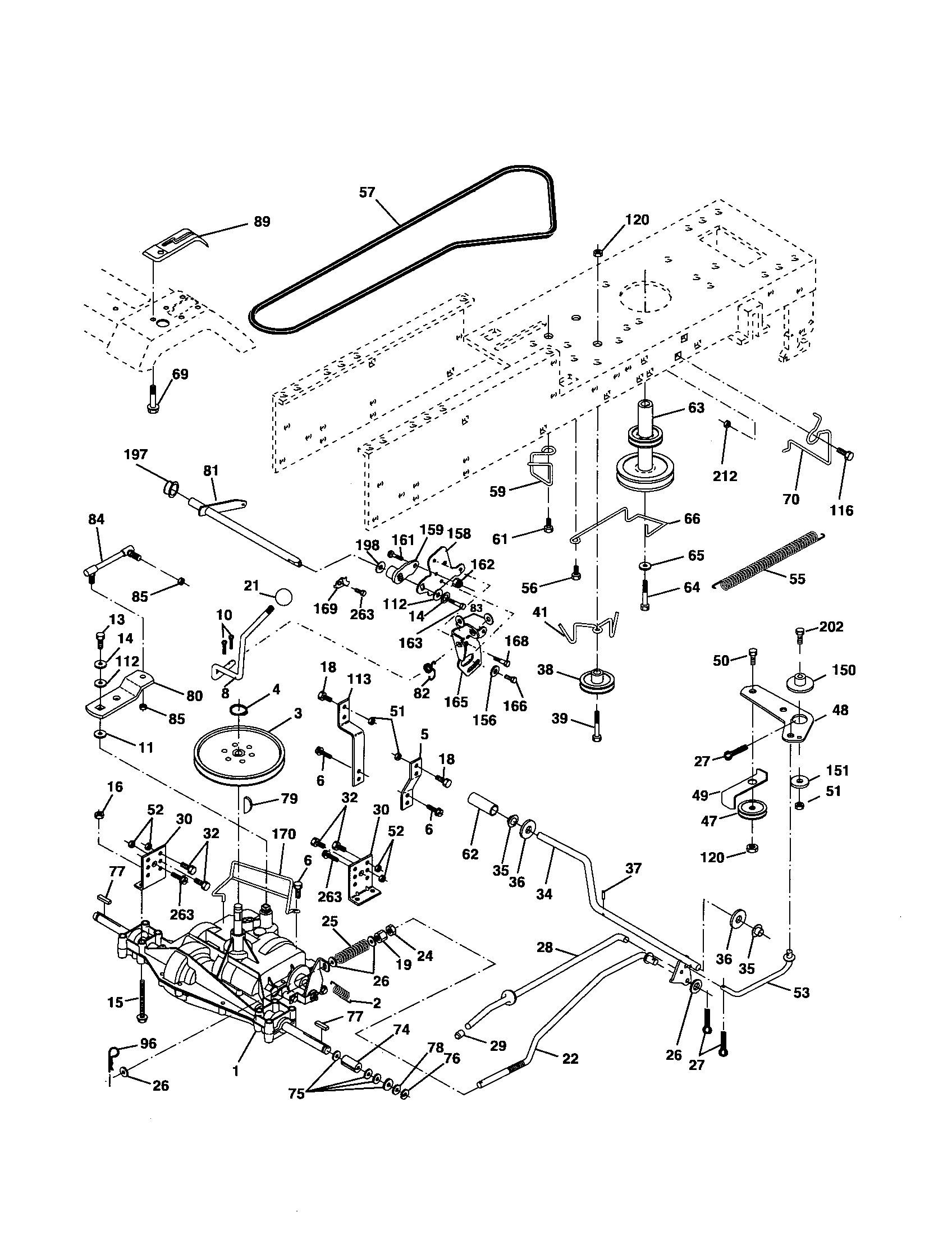 Poulan 96012004500 drive diagram