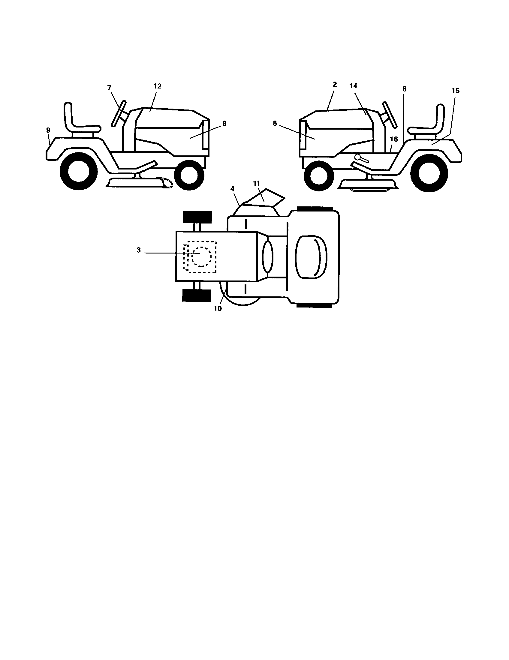 Poulan 96012004500 decals diagram