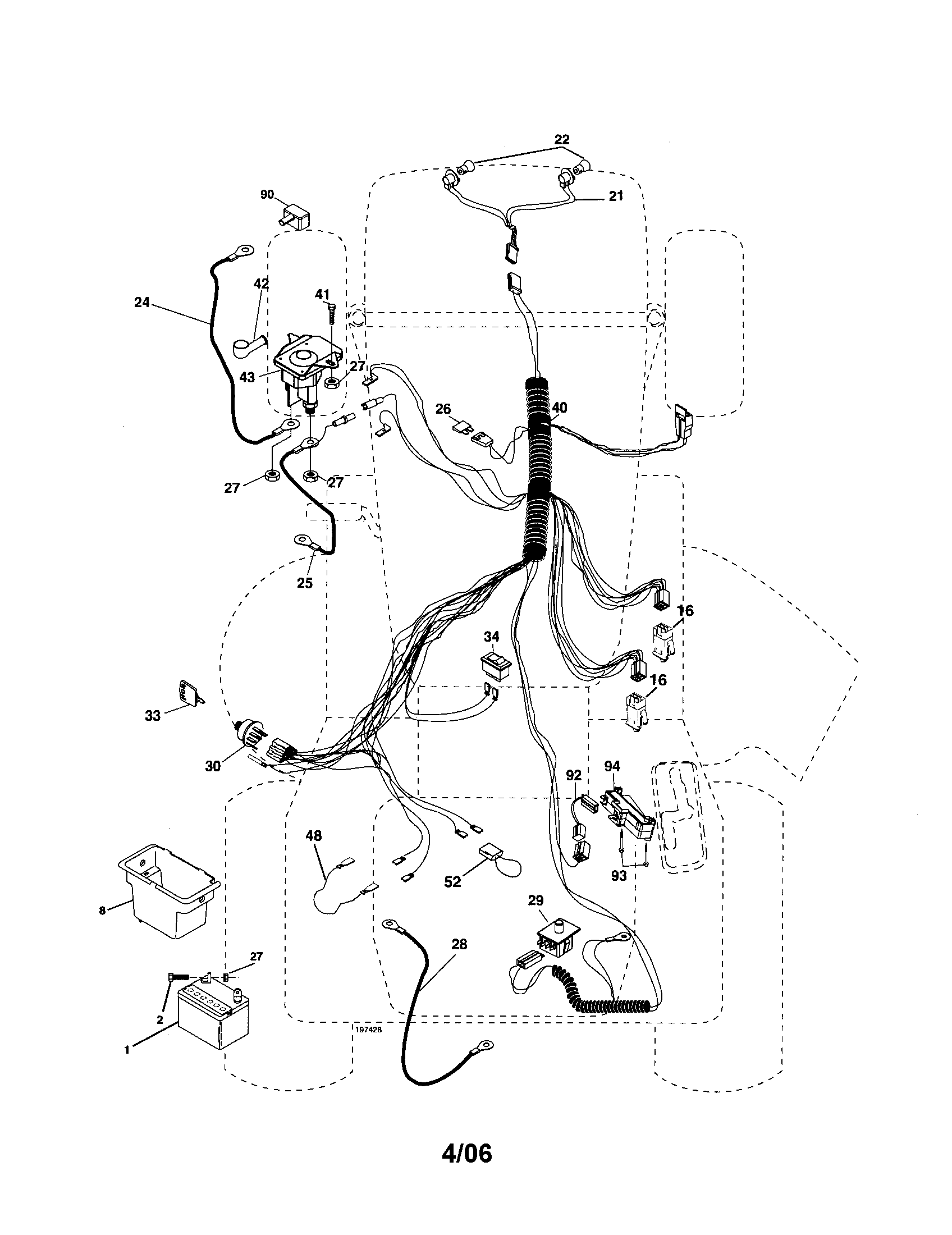 Poulan 96012004600 electrical diagram
