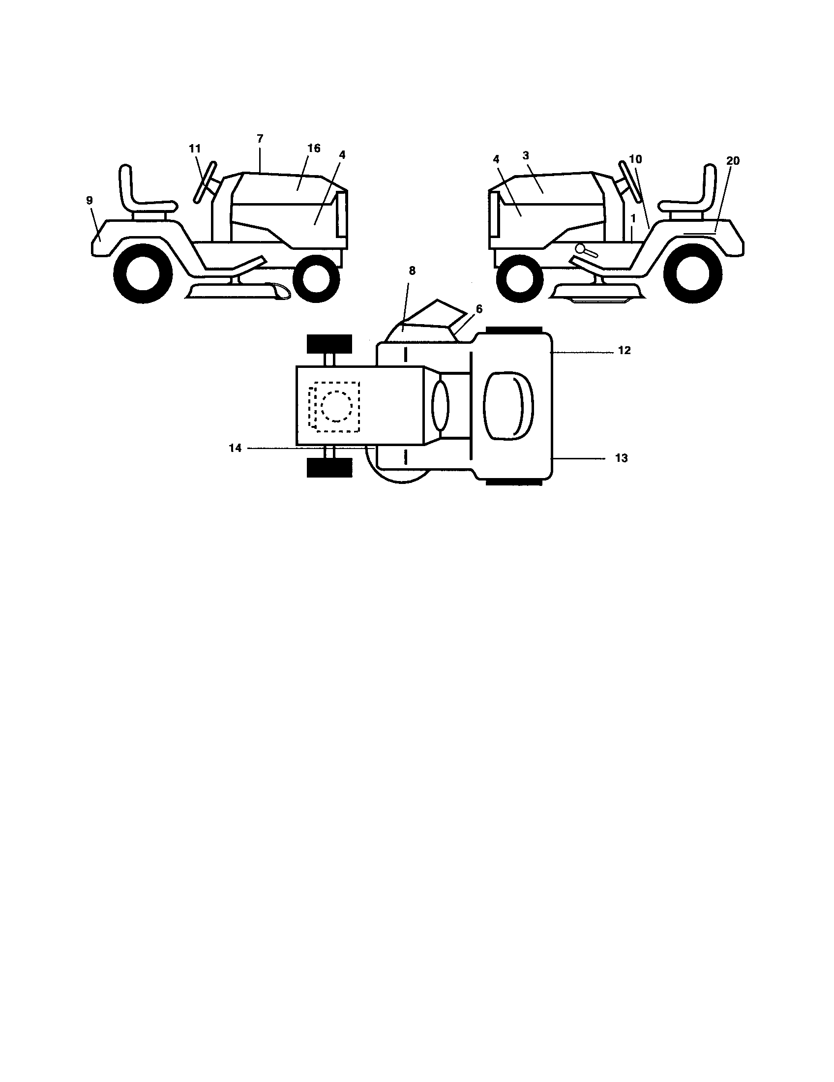 Poulan 96012004600 decals diagram