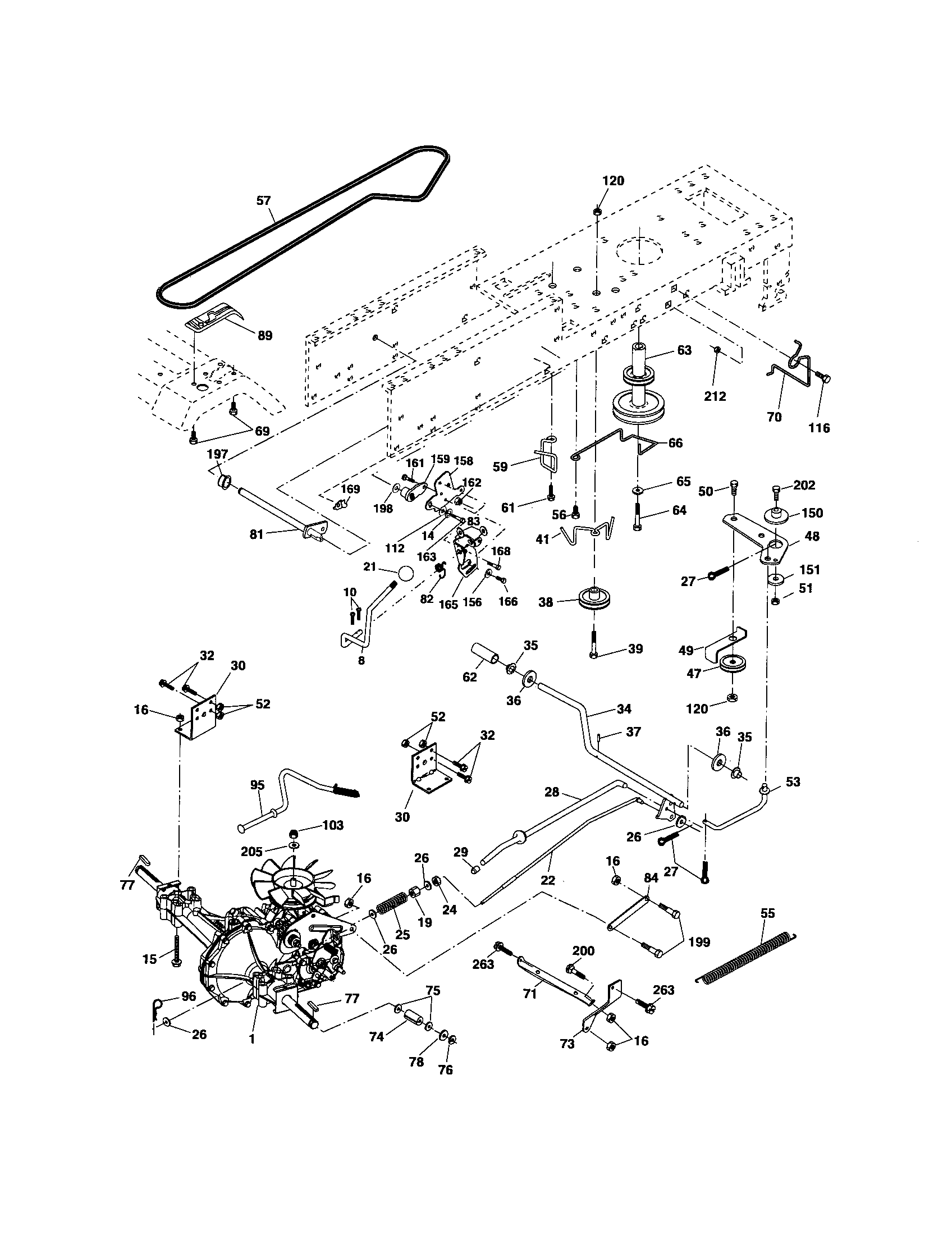 Poulan 96012005300 drive diagram