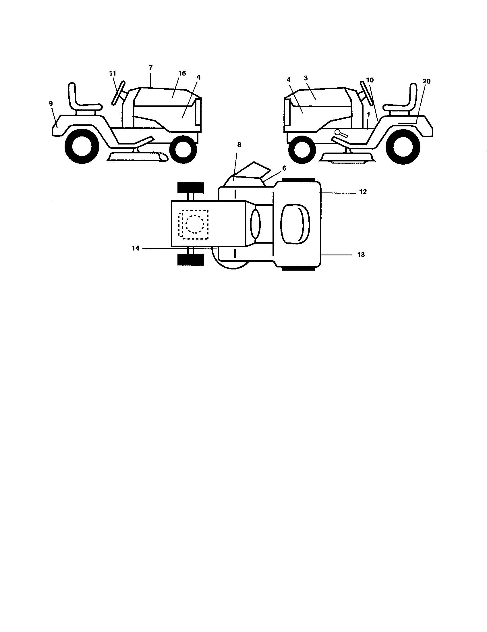 Poulan 96012004700 decals diagram