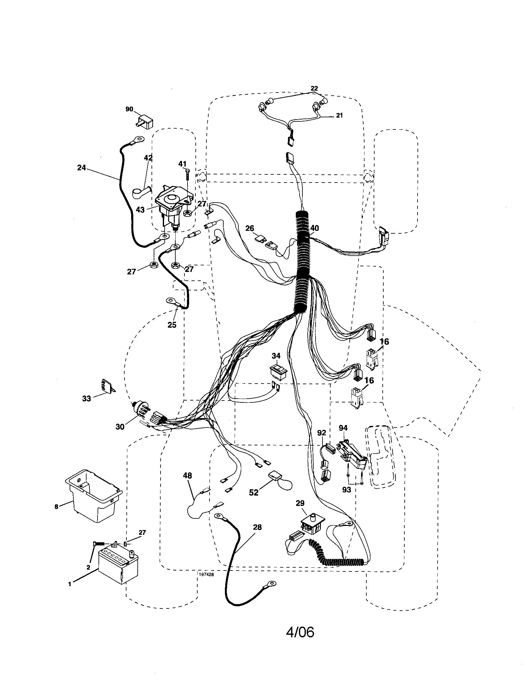 Poulan 96012004701 electrical diagram